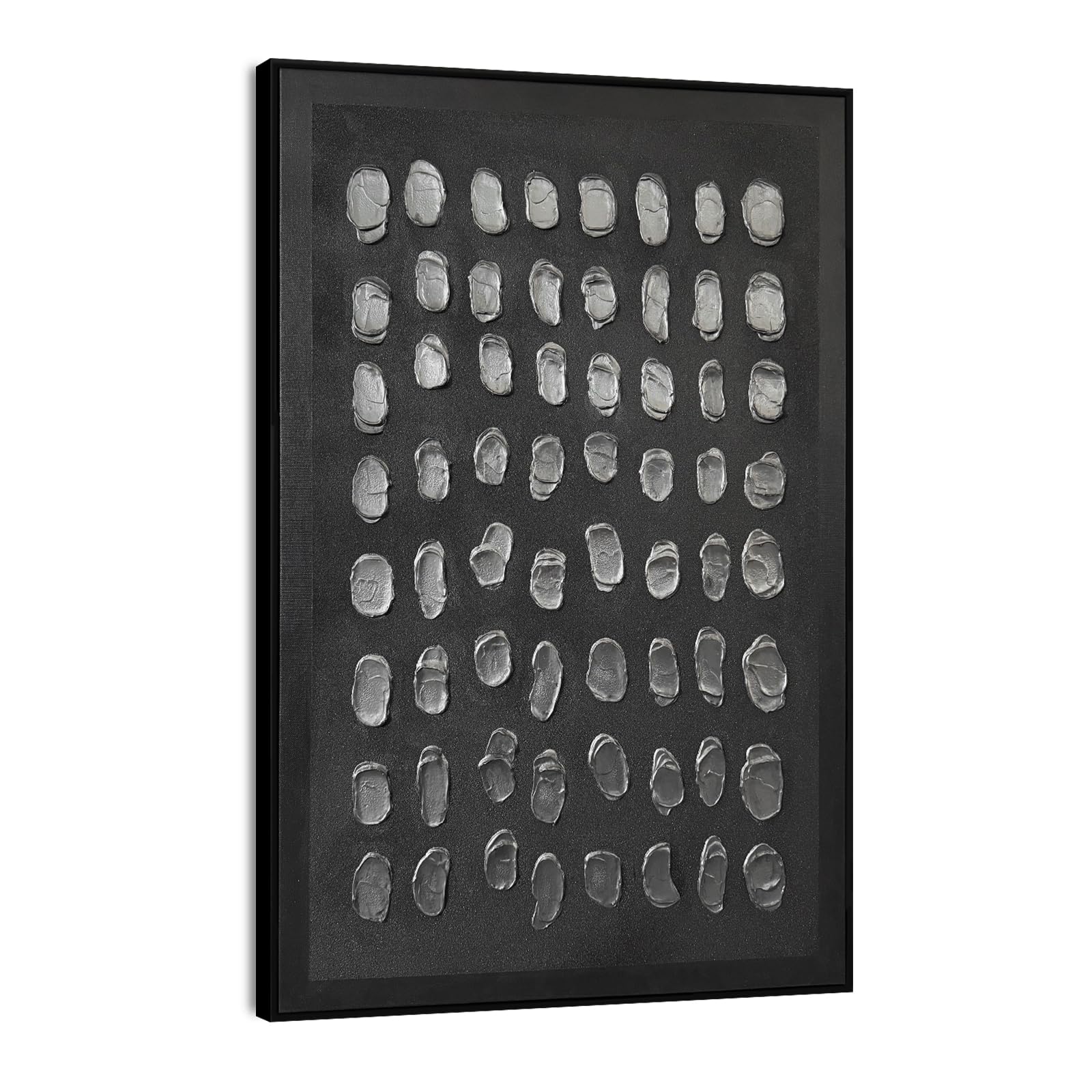 Photo 1 of SAFERRYHOME Black Abstract Textured Wall Art 24"x36"