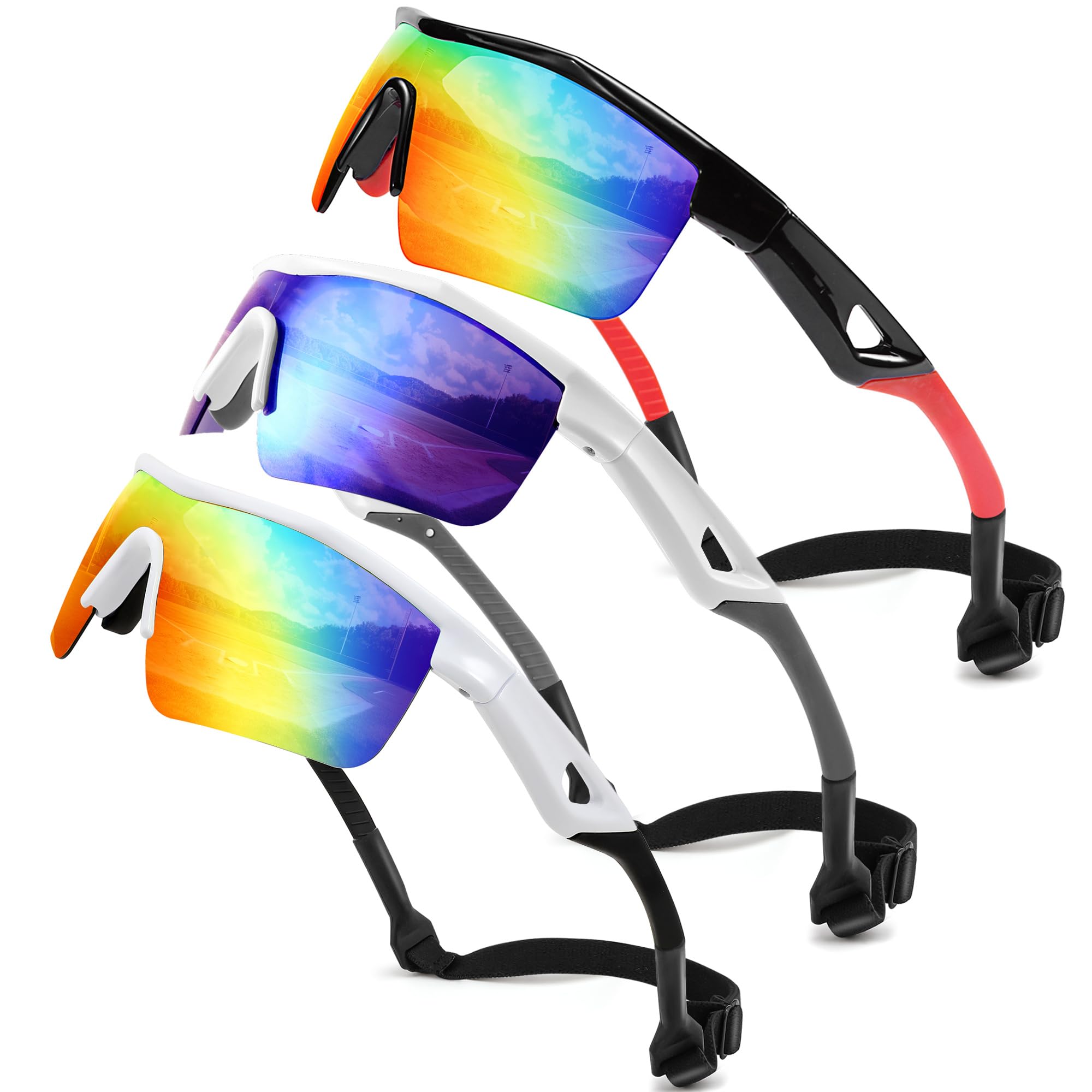 FEISEDY Kids Polarized Sports Sunglasses, TR90 UV400 Baseball Cycling
