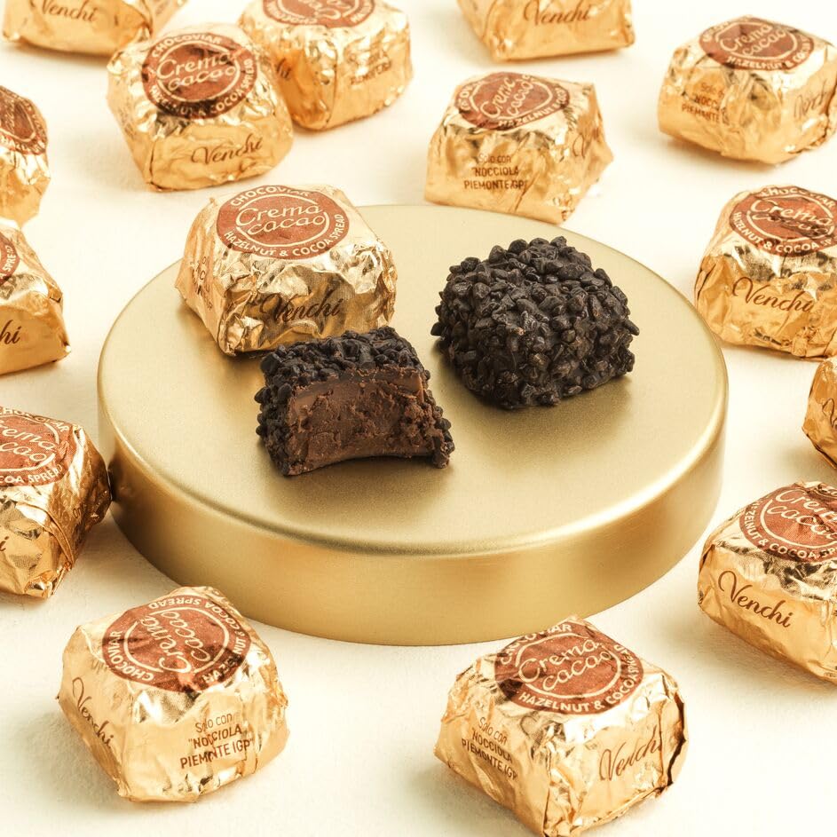 Venchi Chocoviar Indulgent Variety Bundle – Stracciatella, Crème Brulée & Crema Cacao Chocolates, Gluten-Free, Gourmet Italian Chocolate Candy, 3 x 2.2 lb Bulk Bags