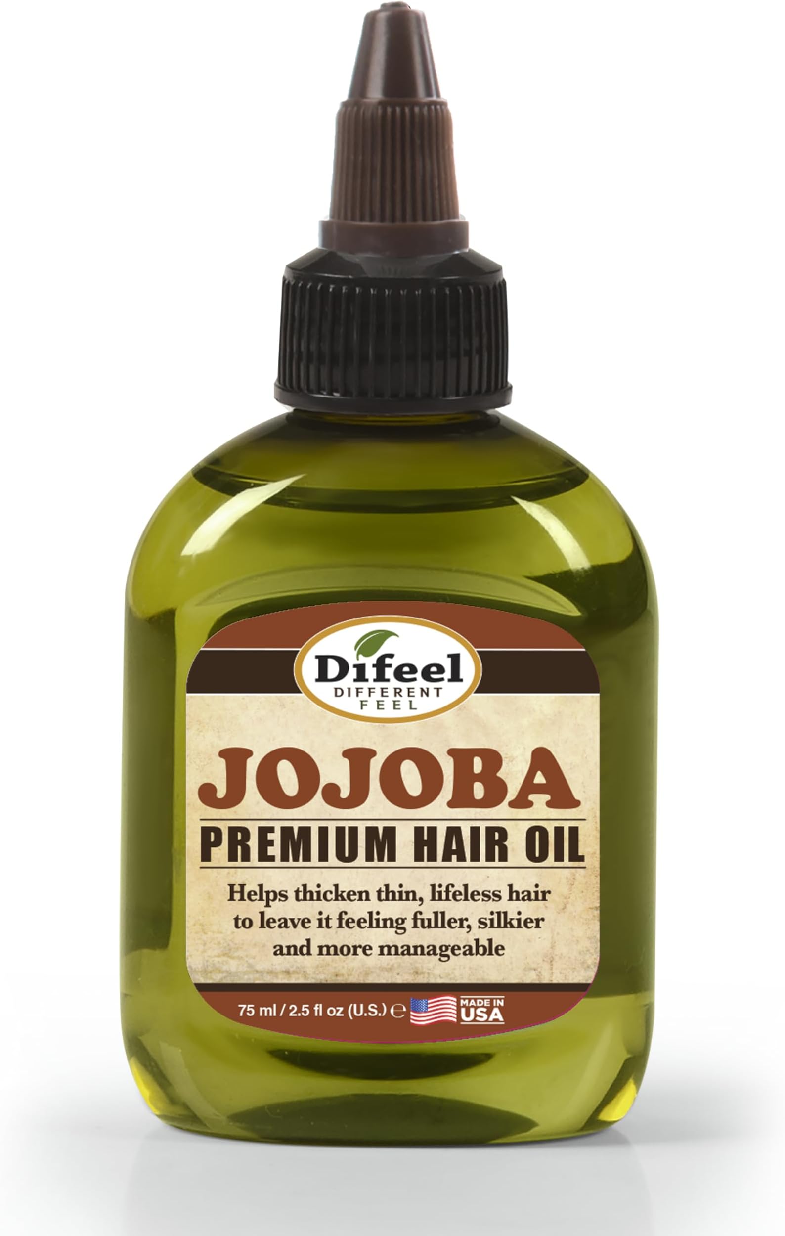 Difeel Premium Natural Hair Oil - Jojoba Oil 2.5 ounce