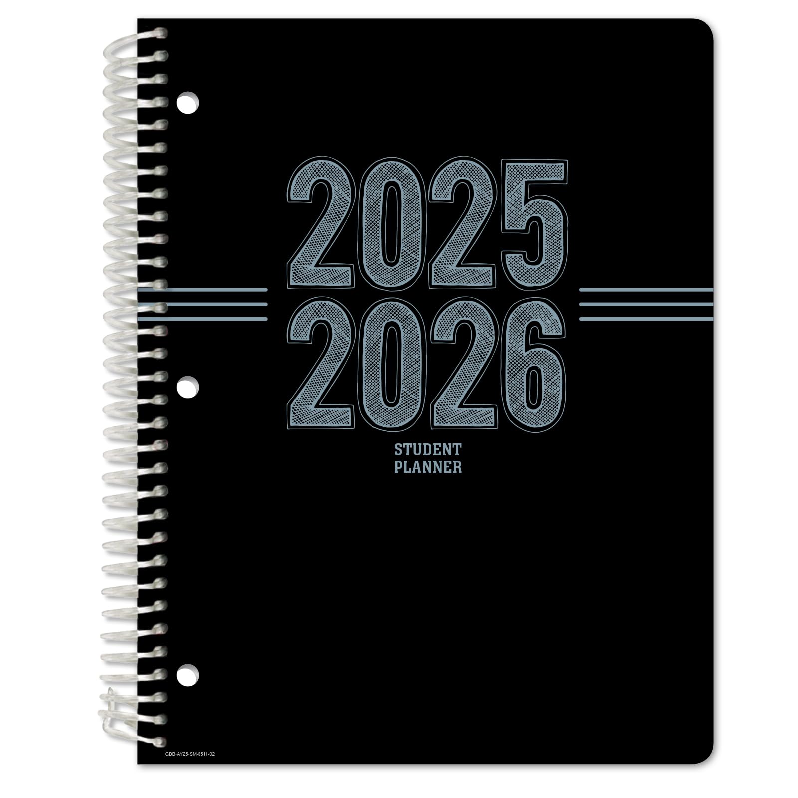 Global Datebooks Datierter Schülerplaner für Mittelschule oder Oberstufe für das akademische Jahr 2025–2026, inklusive Lineal/Lesezeichen und Planungsaufklebern (Matrix-Stil, 21,6 x 27,9 cm