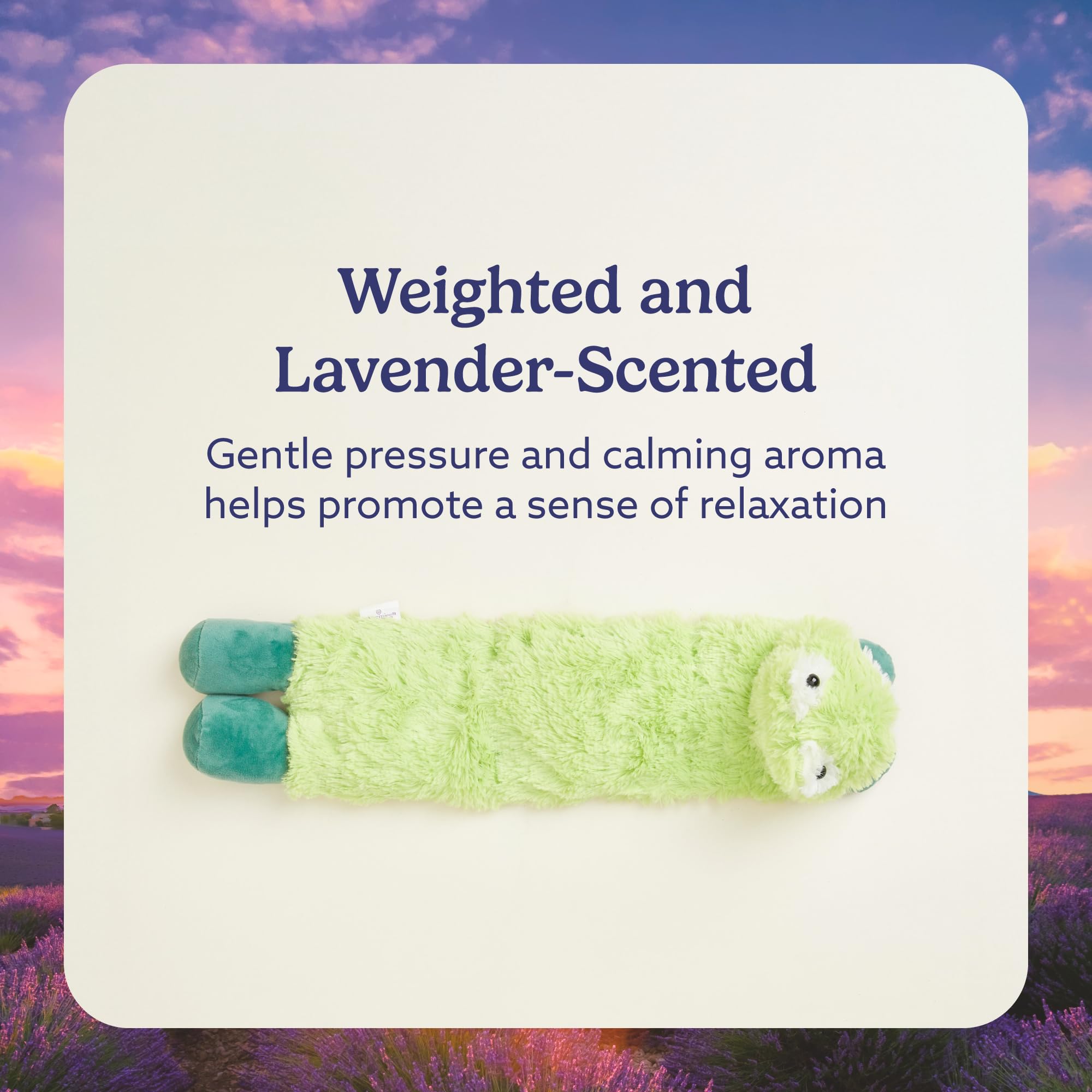 warmies Microwavable Neck & Shoulder Wrap - Heating & Cooling Plush Pad for Calming Relaxation - Weighted & Heated Neck Warmer with Scented Lavender - Microwave Heat Pad for Aches & Pain - Frog