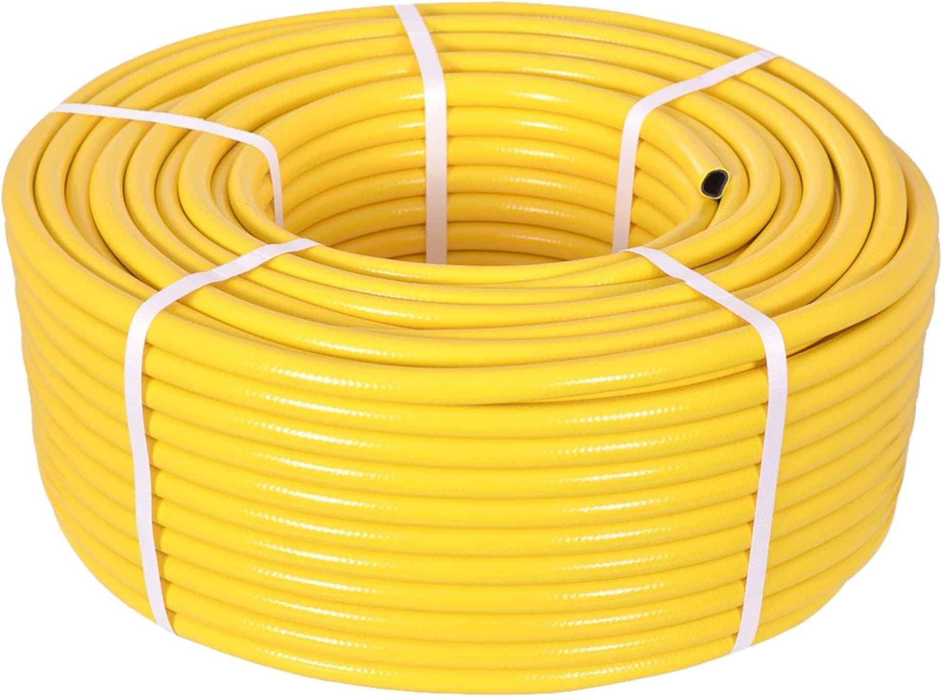 TW Wholesale 30 Metre Yellow Garden Hose Pipe - 30M Reinforced Heavy Duty Anti-Kink Watering Solution Ideal for Watering, Gardening, and Cleaning Tasks