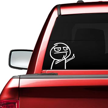 Middle Finger Funny Stick Figure Vinyl Decal JDM Racing Flipping Bird Angry Meme