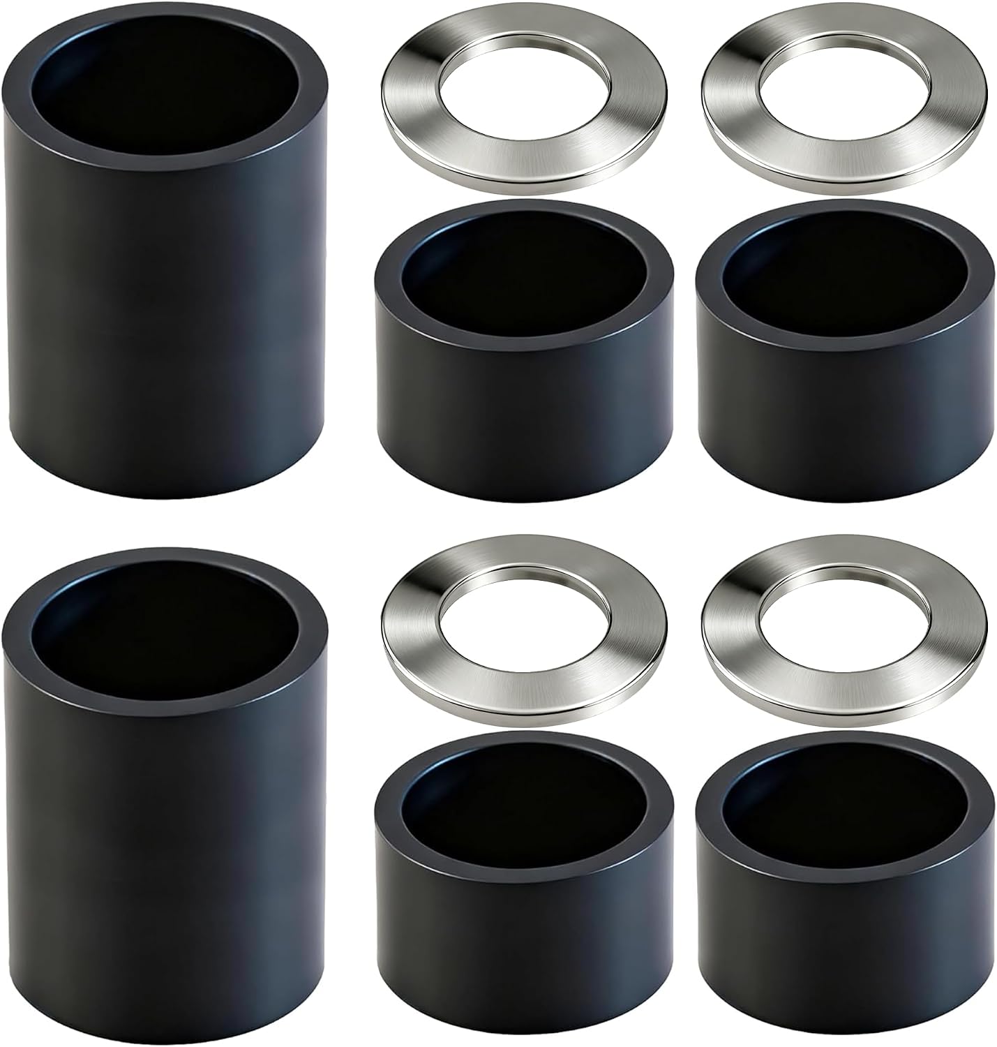AR-PRO Wheel Hub Spacers – Metal 3/4" Axle Spacer Kit, Combo Pack with 4 x 1/2" and 4 x 1/4" Extension Sleeves for Lawn Tractors and Riding Mowers