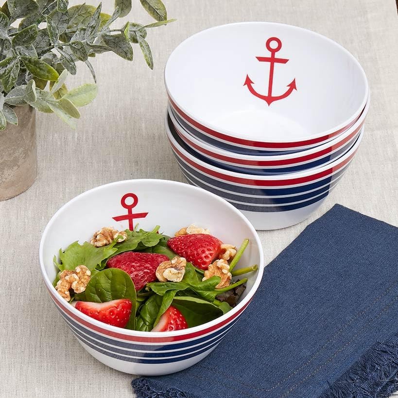 Lake Service de table en mélamine – Lot de 4 saladiers