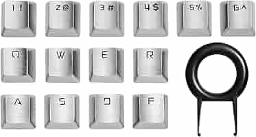Amazon.co.jp: Hallsen メタルキーキャップ (WASDQREF+1-6