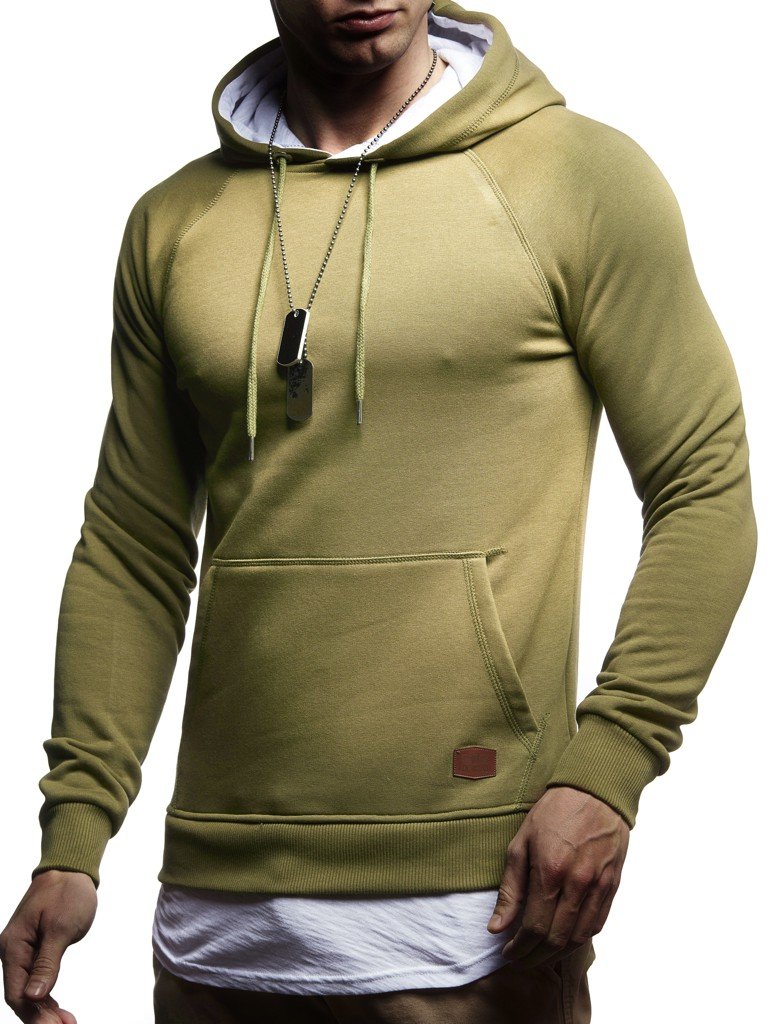 Leif Nelson Herren Pullover Hoodie Kapuzenpullover Longsleeve Basic Sweatshirt Sweater LN8153
