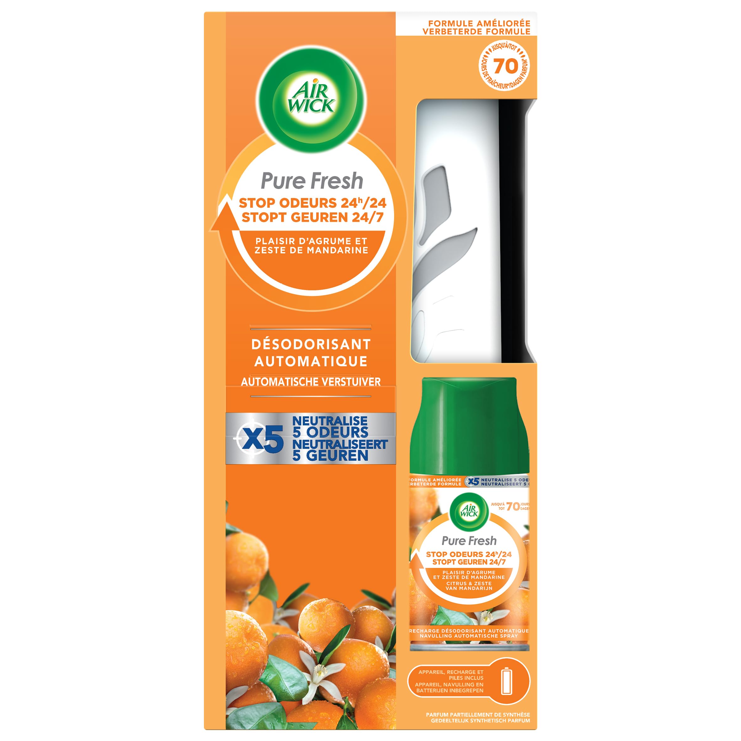 Air Wick Freshmatic diffuseur automatique avec sa recharge longue durée