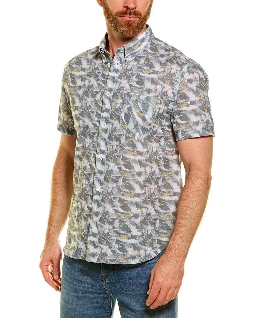 Billy Reidmens Billy Reid S/S Pelican Sketch Shirt Button Down Shirt (pack of 1)