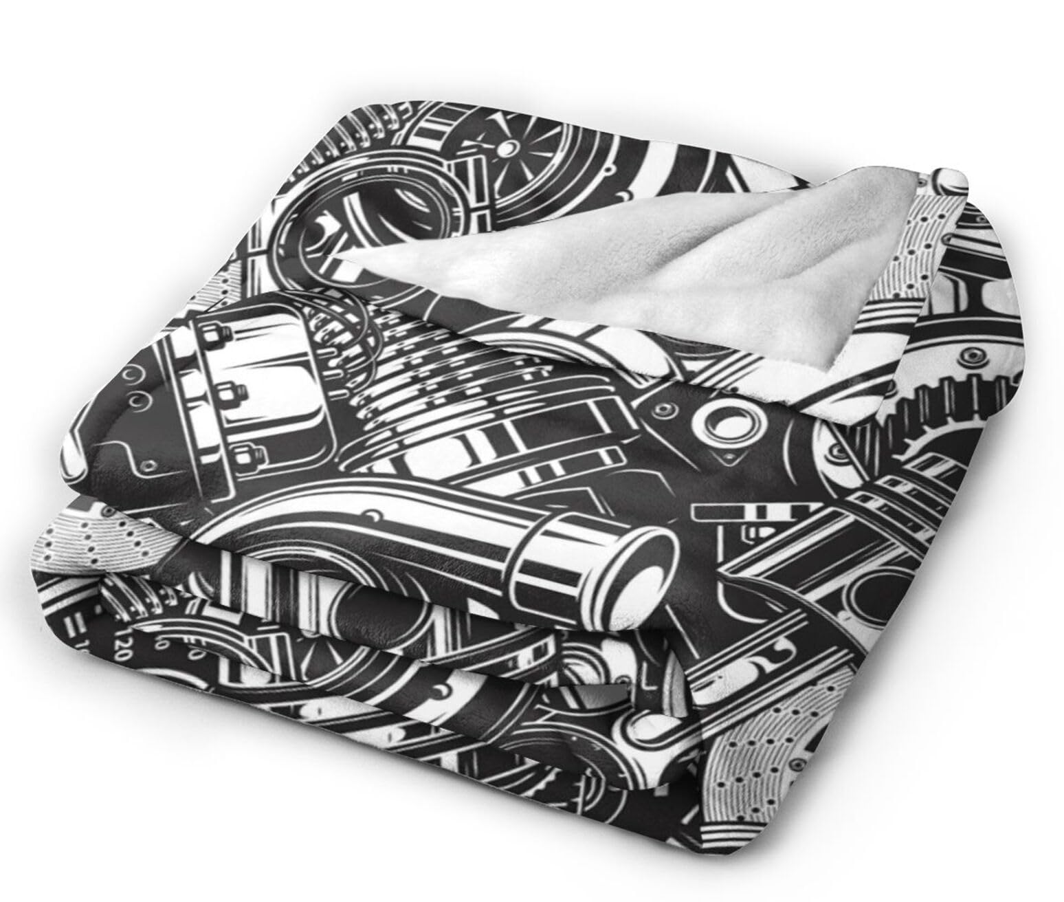 HGOD DESIGNS Automobile Car Parts Pattern Blanket for Men and Women Soft Warm Throw Blanket and Fleece Flannel Blanket for Couch Bed Living Room Decor 130x150cm - Image 4