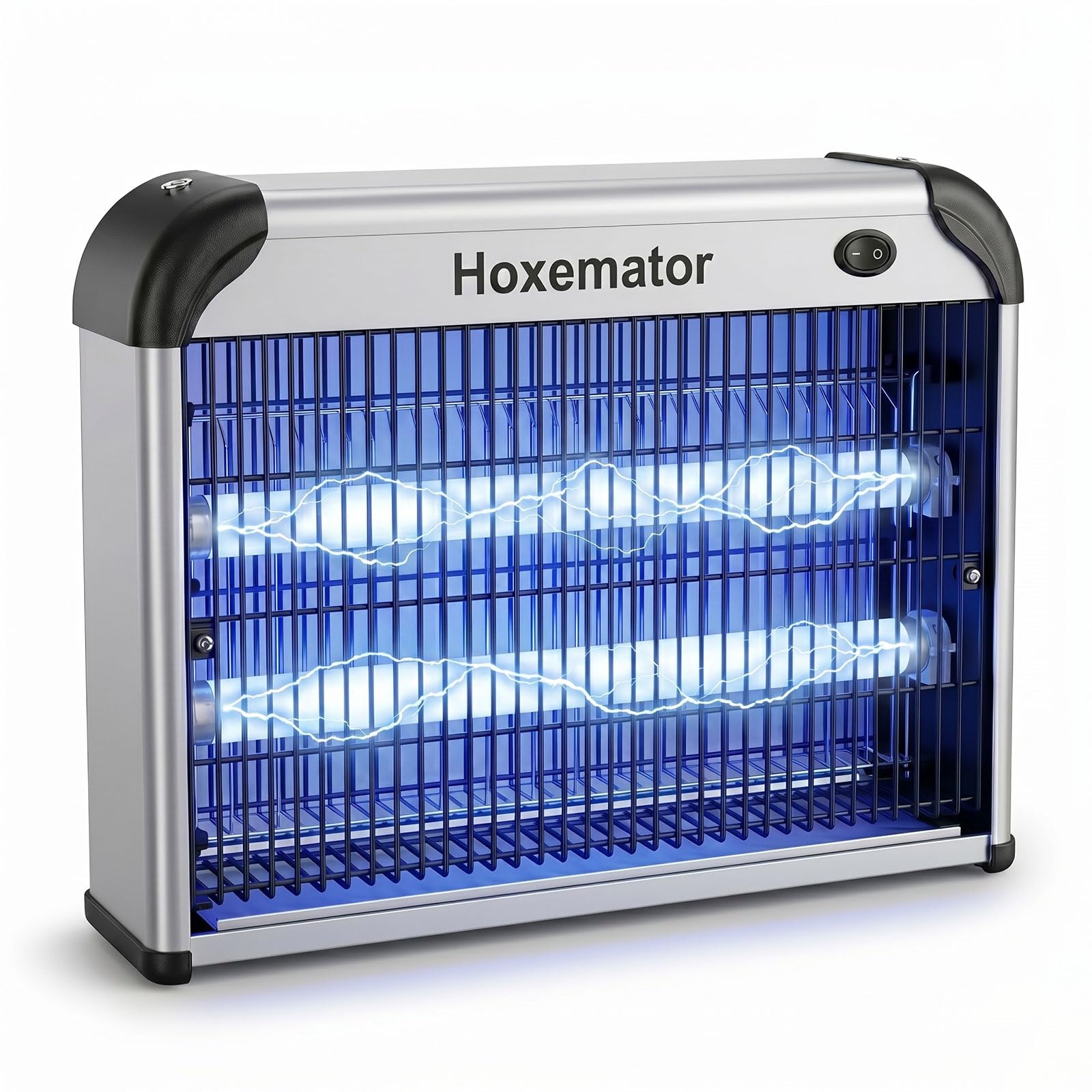Hoxemator Elektrischer Insektenvernichter 20W Mückenlampe mit 365nm UV Licht & 2000V Hochspannungs-Gitter, Fliegenfalle Elektrisch Chemiefrei, Hängend oder Tischgerät für Haus, Küche, Garage