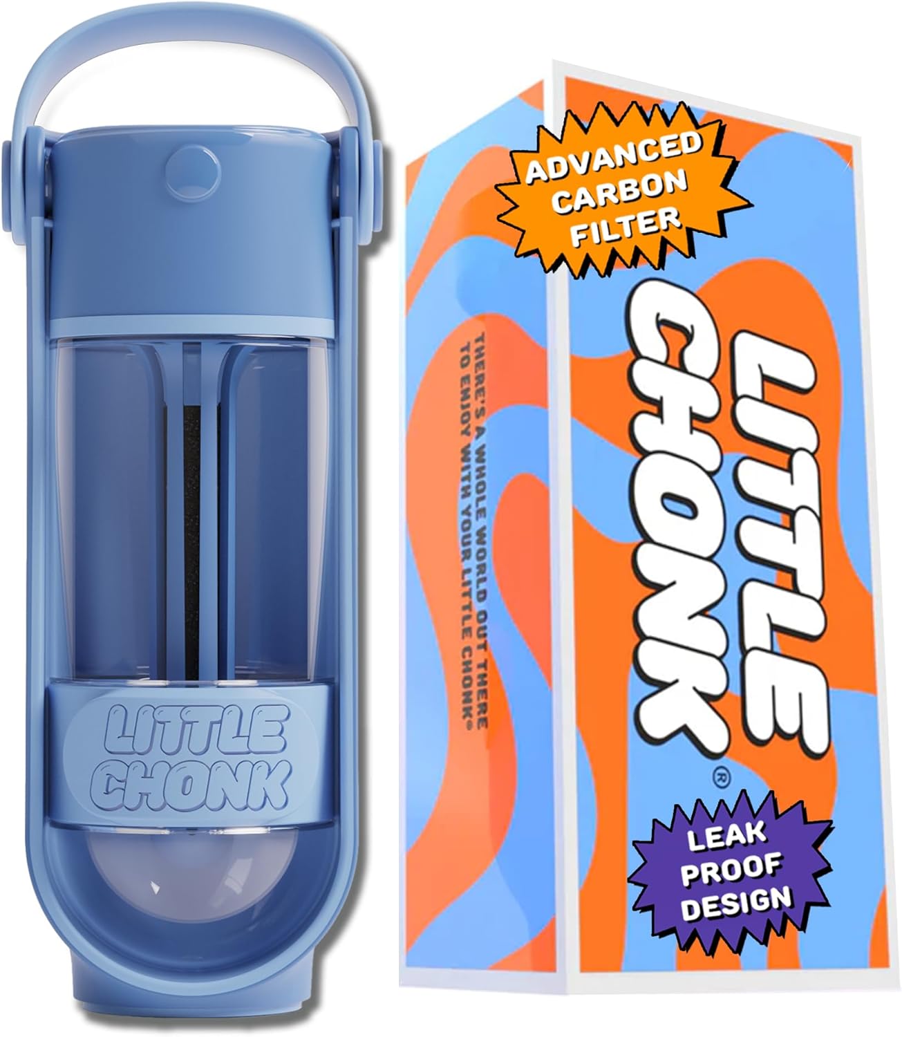 Portable Dog Water Bottle with Carbon Filtration | 15 Fl oz – Blue Portable Dog Water Bottle with Carbon Filtration | 15 Fl oz – Blue