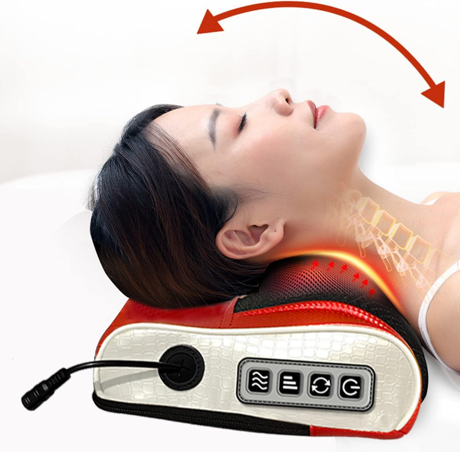 Manav Acupressure Multipurpose Electric Neck Waist Back Massager Pillow Deep Tissue Nodes With Heat For Shoulders, Foot, Legs And Body