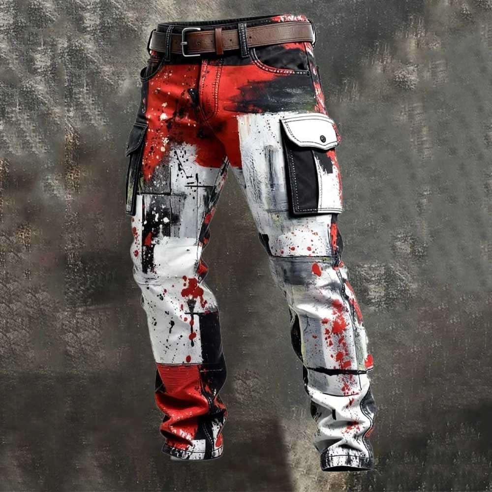 Men’s Cargo Pants US Hunting Sweatpants with Fleece Lining Water Resistant Camo Casual Workwear Trousers with Pockets