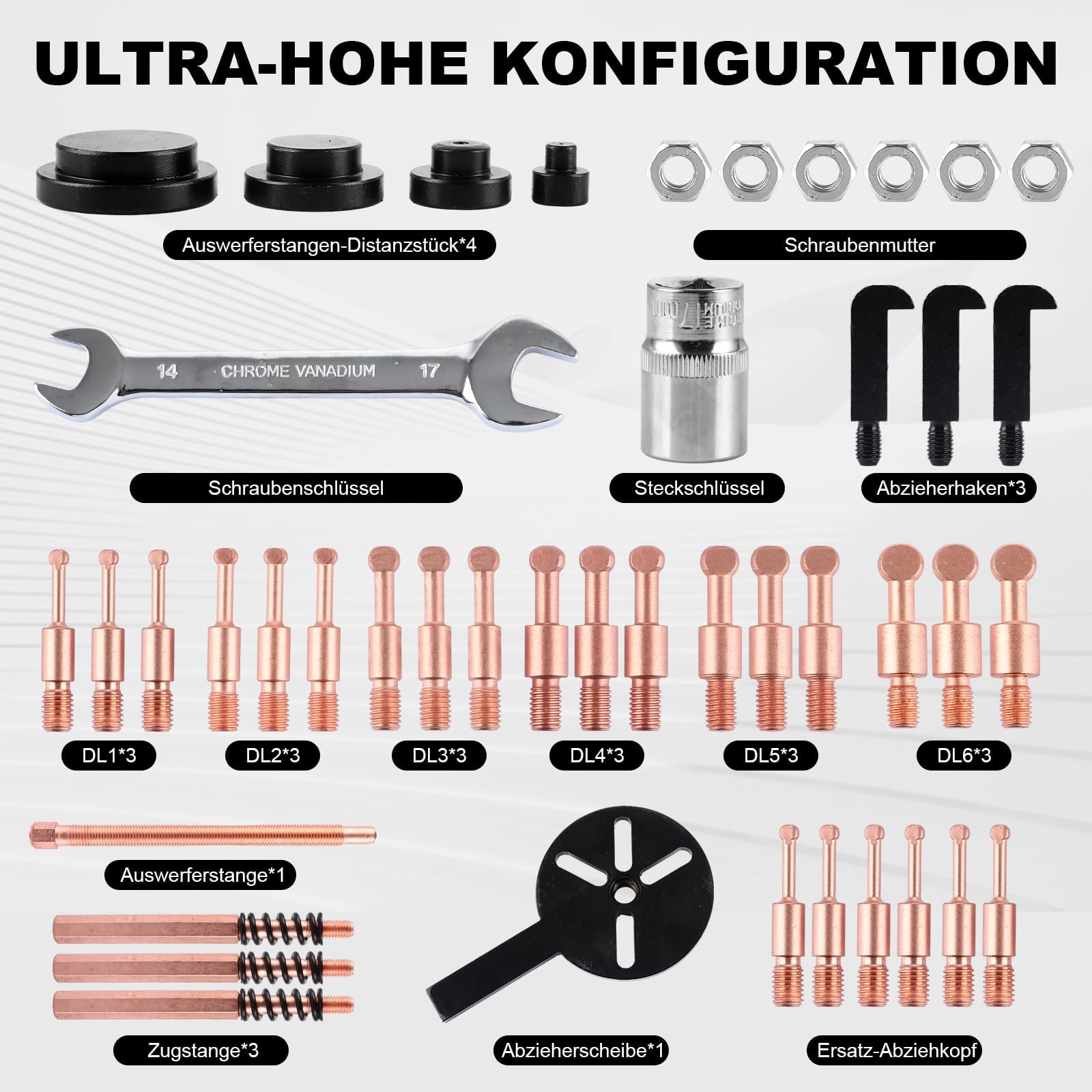 35-in-1 Lagerabzieher-Set Universal Innenlager Abzieher Lagerentfernungswerkzeug Lager Demontage Zahnradabzieher Tragbarer Lagerabzieher