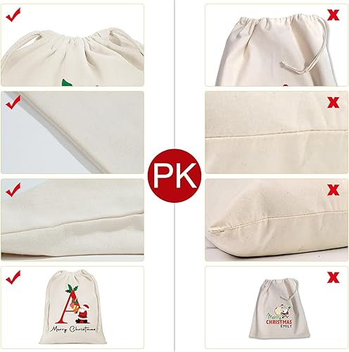 Miniatura 6 de Parima Bolsas grandes de regalo de Navidad, decoraciones navideñas de 20 x 26.97 pulgadas, bolsas de regalo de Navidad reutilizables personalizadas,