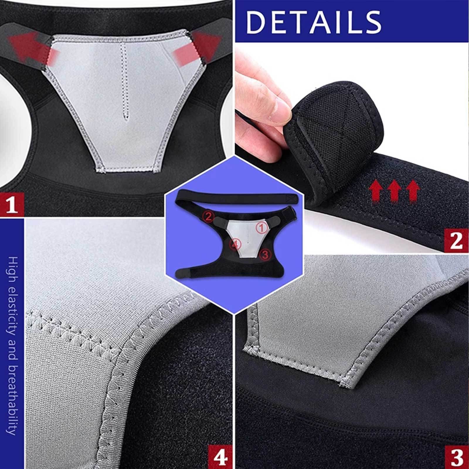 AADECOR Tutore di Supporto per Spalla Regolabile per Cuffia dei rotatori Strappata - Sollievo dal Dolore alla Spalla, Supporto e Compressione - Fascia per Le Maniche per Uomini e Donne,Left