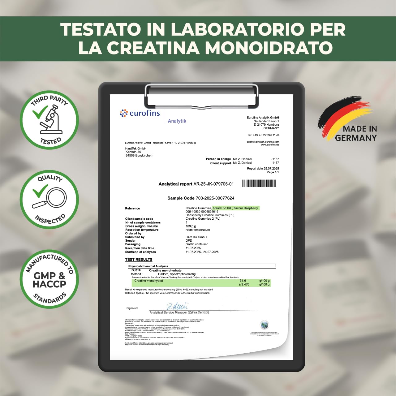 Creatina Gommose – 3000 mg di creatina per porzione – 99 gommose – Testate in laboratorio, prodotte in Germania – con vitamine B3, B6 e B12 – Alternativa a capsule e polvere – Gusto limone