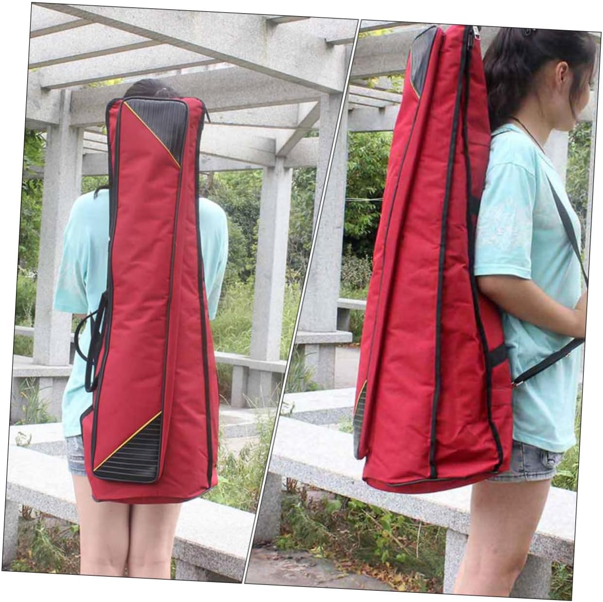 BESTYASH Waterproof Oxford Cloth Trombone Case Thickened Protective Storage Bag with Shoulder Strap Portable Instrument Carrying Bag for Travel and Music Accessories