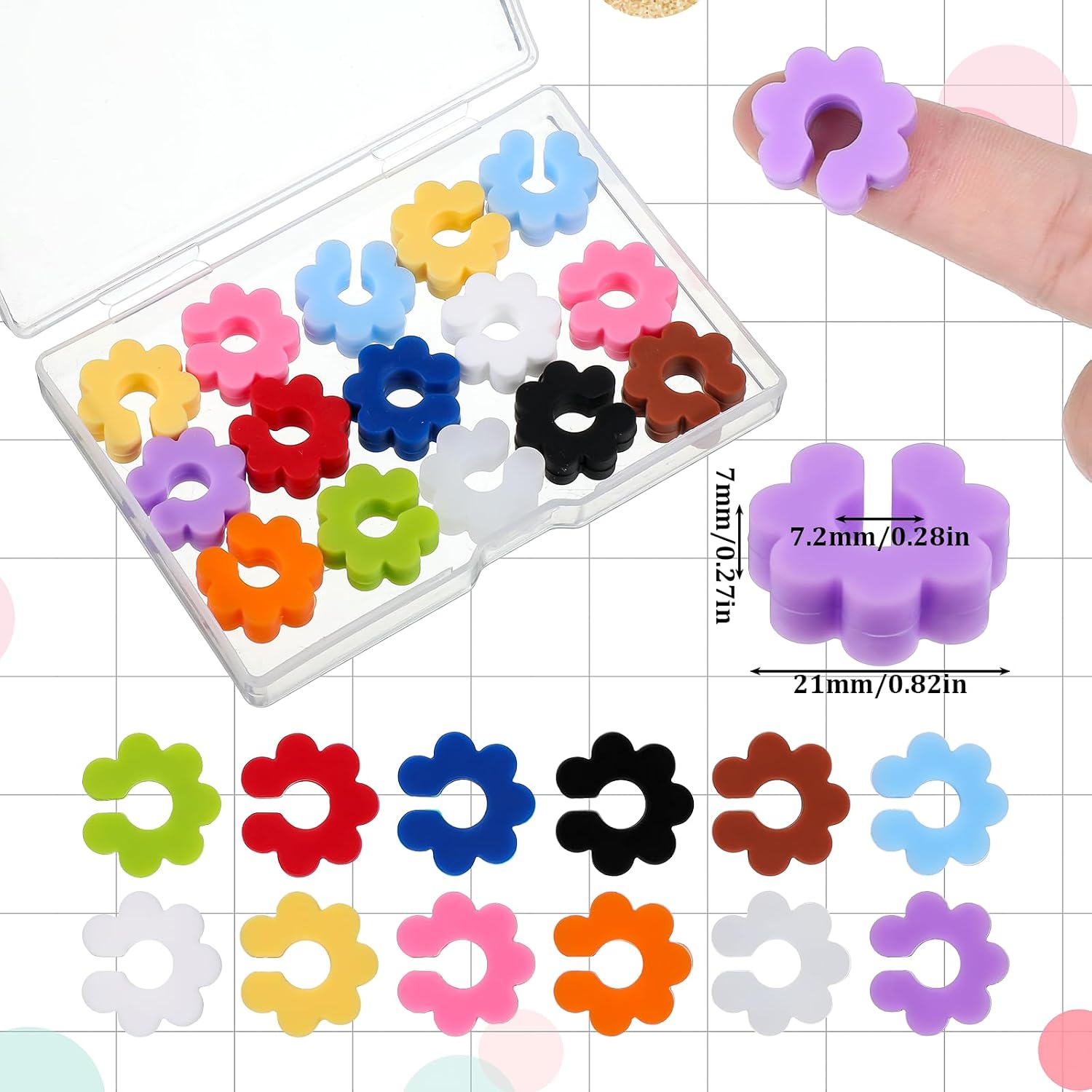 24 Pcs Wine Glass Charms Reusable Wine Markers for Glasses Silicone Drink Markers Tags for Cup, Beer Bottle, Mug, Jar, Cocktail Glass Bar Birthday Party, Christmas, Carnivals, Wedding