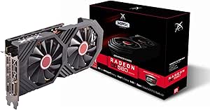 XFX RX-580P8DFD6 Scheda Grafica Radeon RX-580, Nero