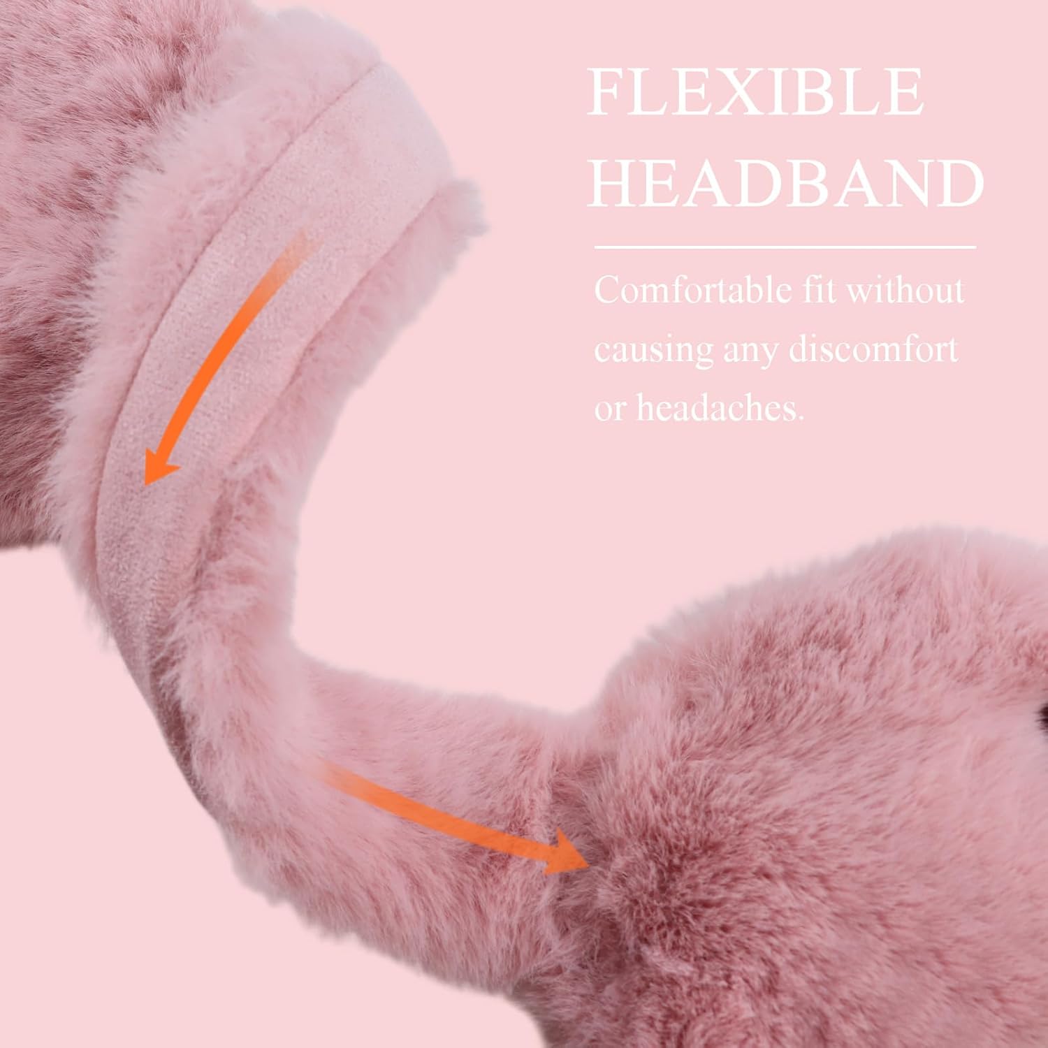 Zsedrut Winter Women Earmuff Foldable Ear Warmer Fluffy Ear Cover Warm Outdoor - Image 3