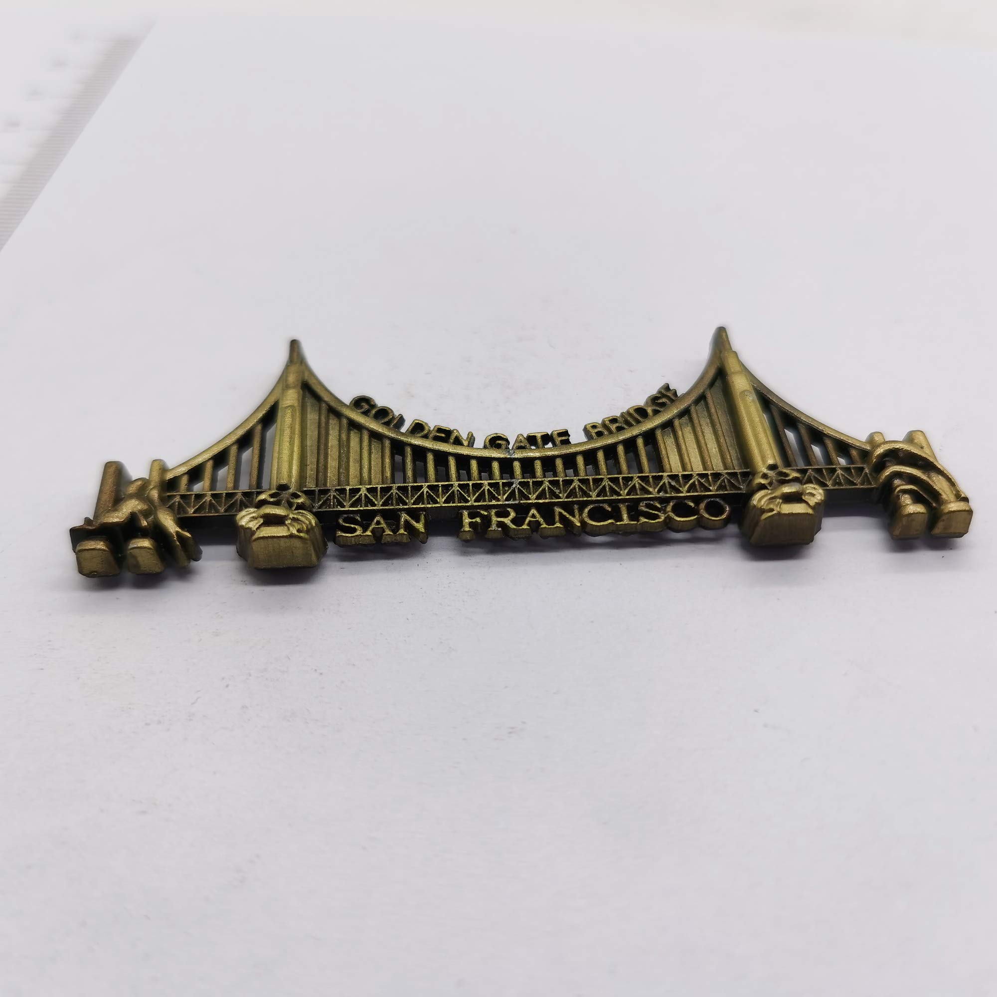 Calamita Frigorifero 3D Golden Gate Bridge - Souvenir San Francisco In Resina 5x7 Cm Con Supporto