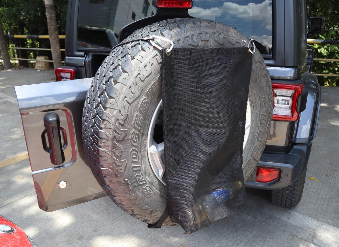 Bestmotoring Jeep OffRoad Spare Tire Trash Bag Black for Jeep Wrangler