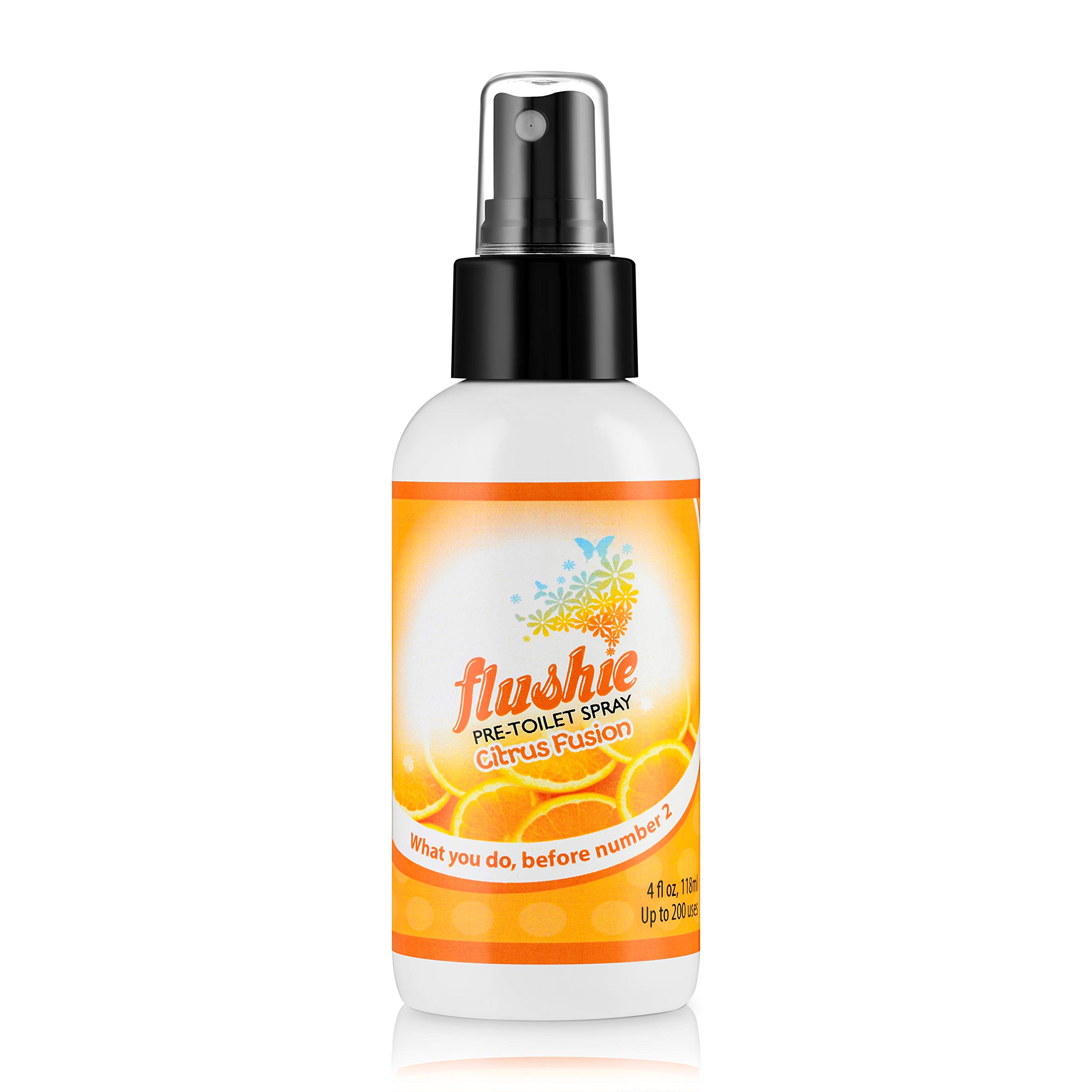 Flushie Pre-WC spray łazienkowy dezodorator łopata przed wyjazdem, idealny do podróży, 28 ml