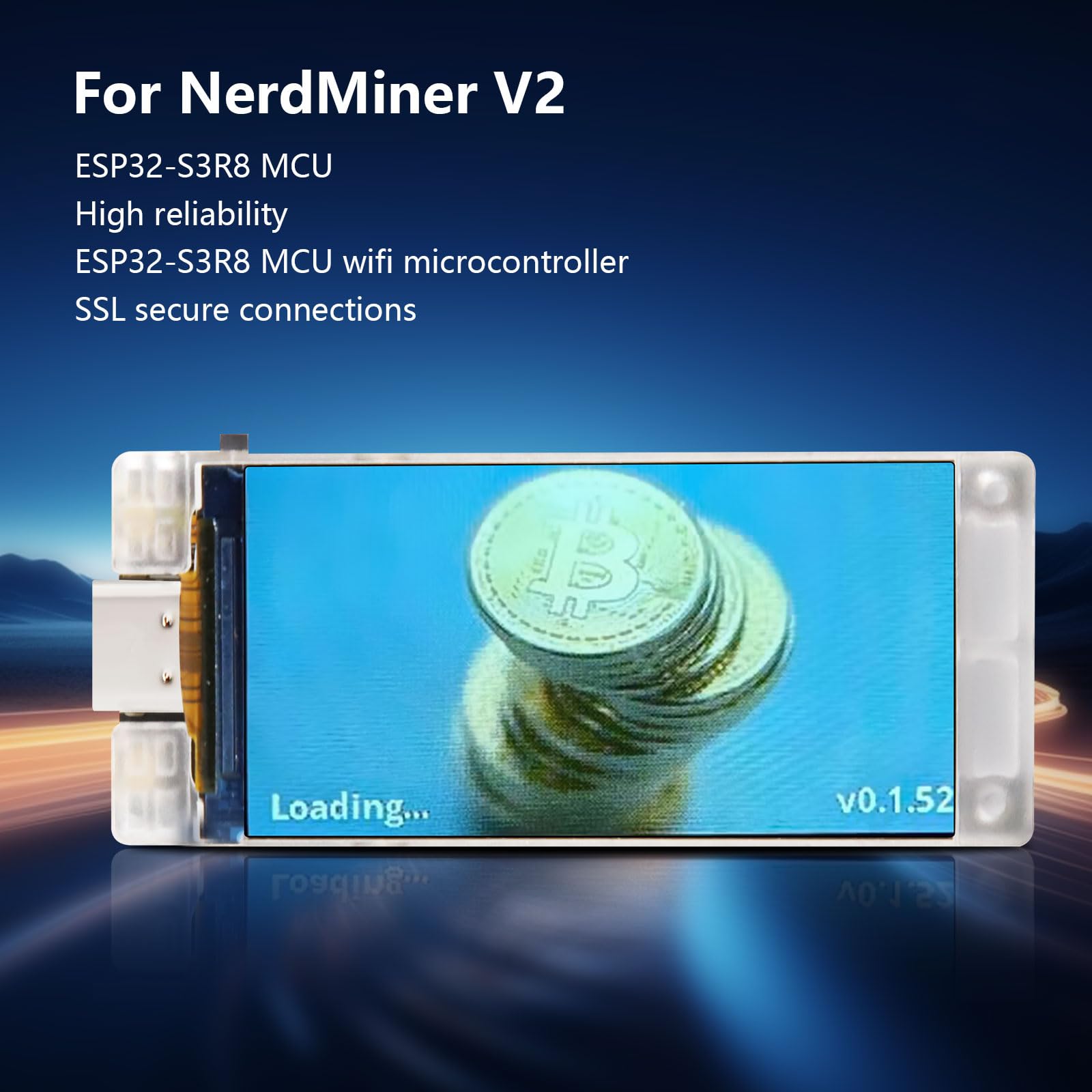 Nerdminer V2 - LILYGO T-Display-S3 ESP32-S3 - Volledig geïnstalleerd (Nieuwste versie