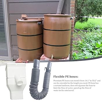 【ASUFCshop】雨水タンク　ブラック　縦樋接続セット付き　送料無料 雨水タンク（ブラック）蛇口付き 縦樋接続セット 送料無料