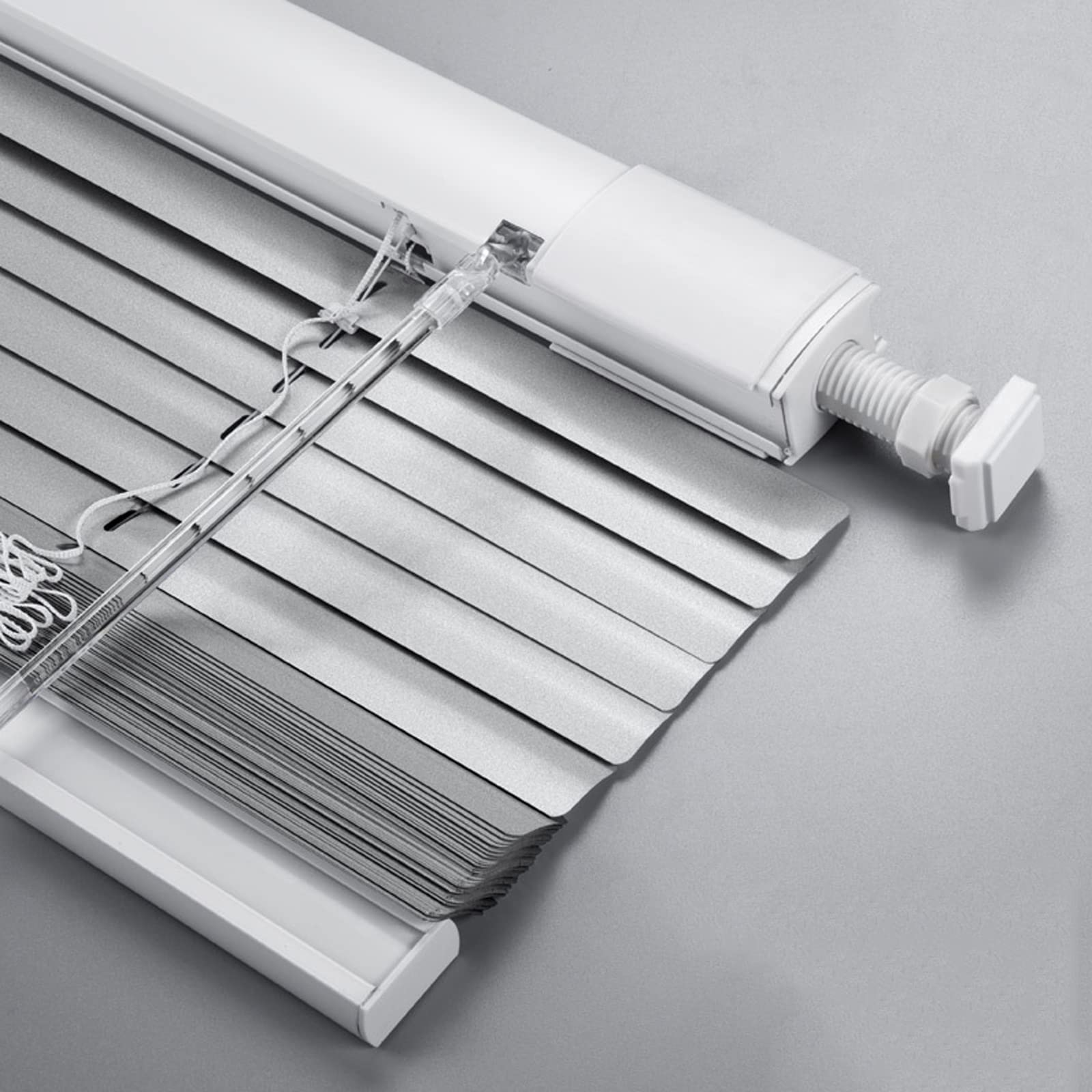 Konfigurowalne aluminiowe bezprzewodowe żaluzje weneckie, bez wiercenia, zaciemniające, wodoodporne, łatwe dopasowanie, do kuchni, biura, łazienki, sypialni, salonu (120 x 100 cm)