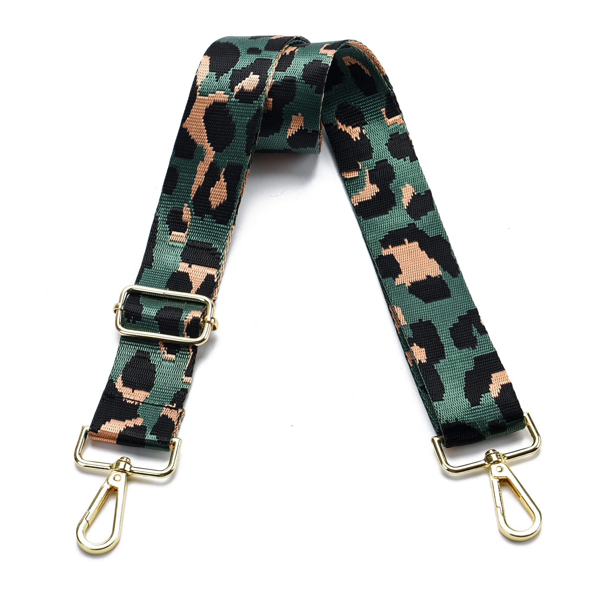 Purse Strap Gold Hardware Replacement Crossbody Bag Strap, Wide Adjustable Shoulder Strap
