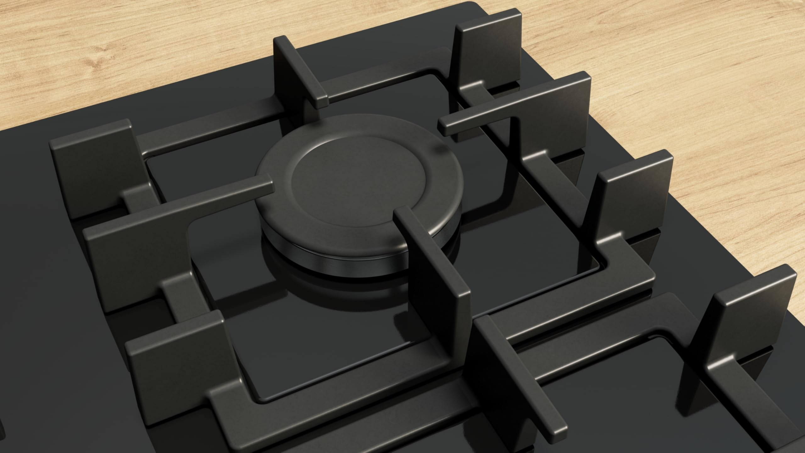 Bosch - Piano cottura a gas, serie 4, 60 cm, gas stop, vetro temperato, nero, PNC6B6K40 - 3