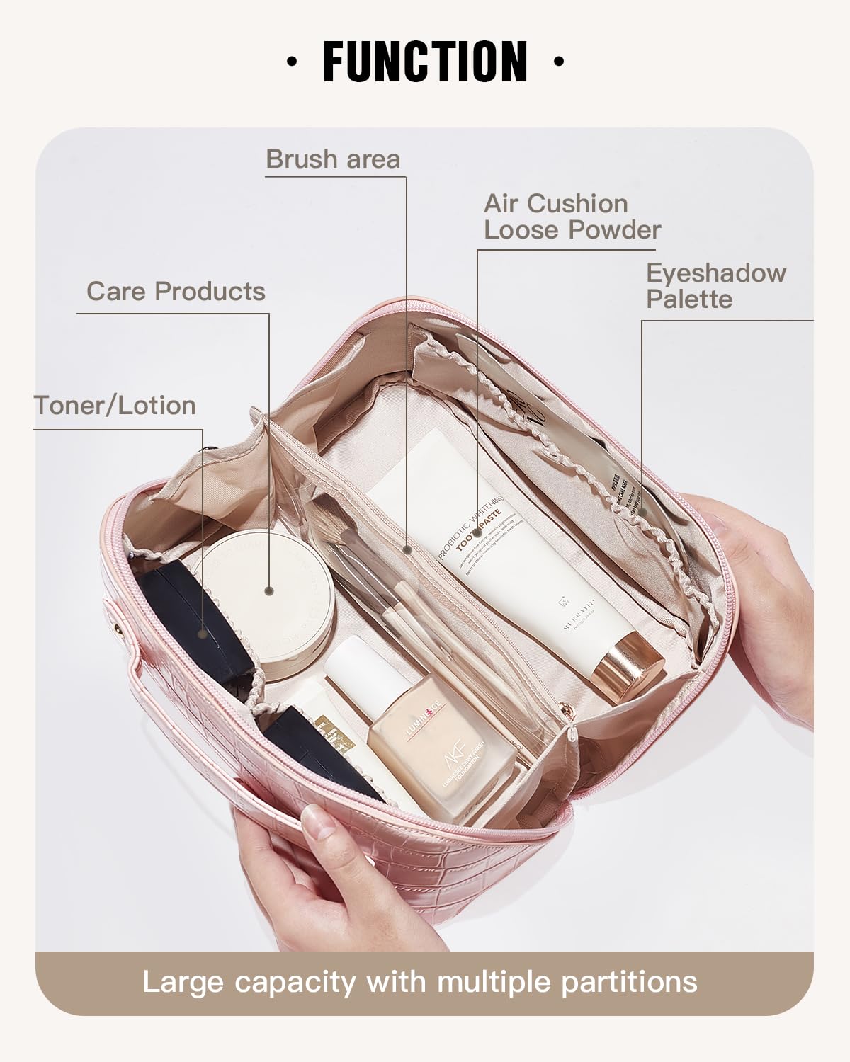 Snapklik EACHY Travel Makeup Bag Large Capacity Cosmetic Bags For snapklik-eachy-travel-makeup-bag-large-capacity-cosmetic-bags-for