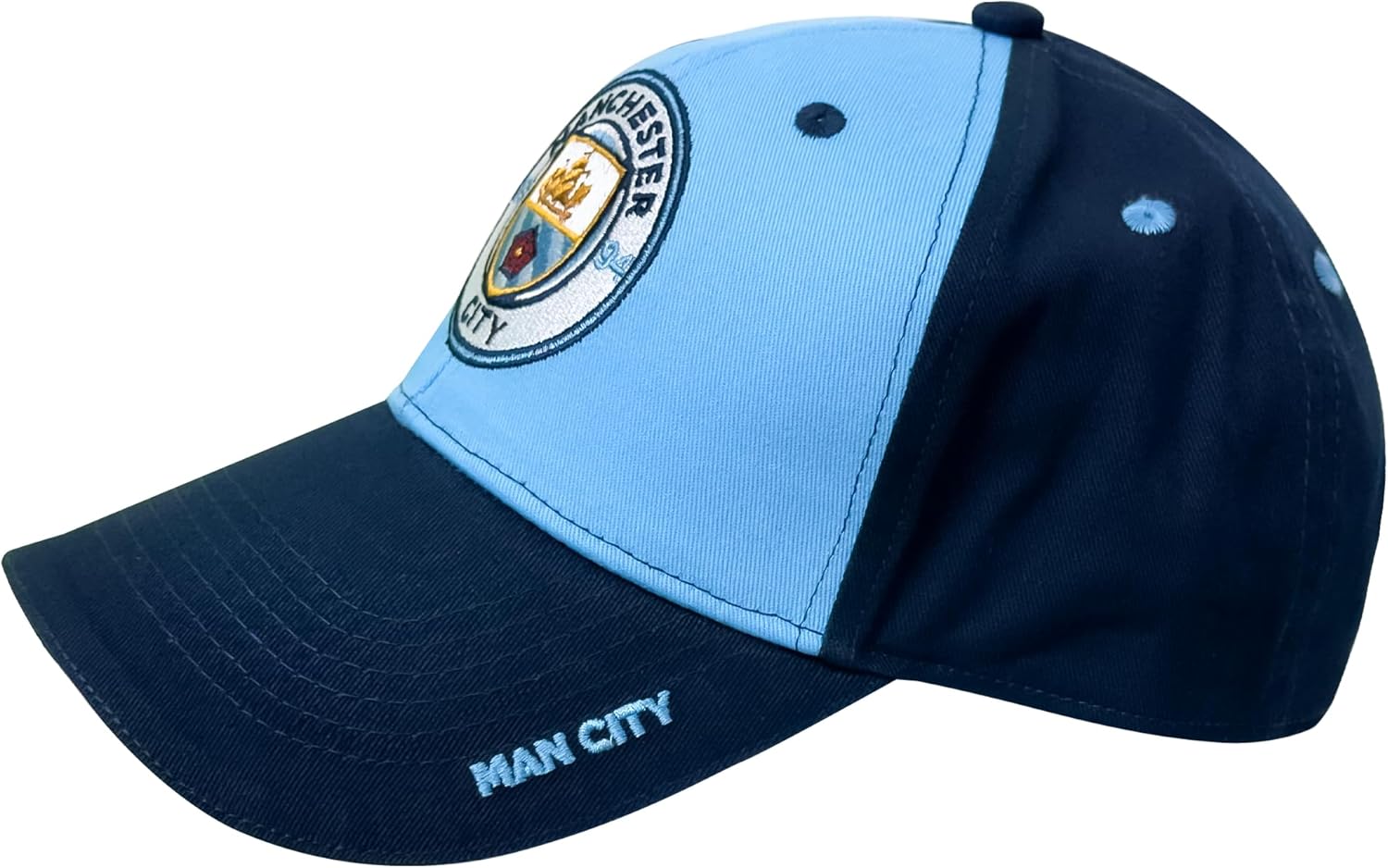 Fan Ink Manchester City Cap, Licensed Man City Adjustable Snap Back Hat/Cap, 1 Cover No Logo - Image 3