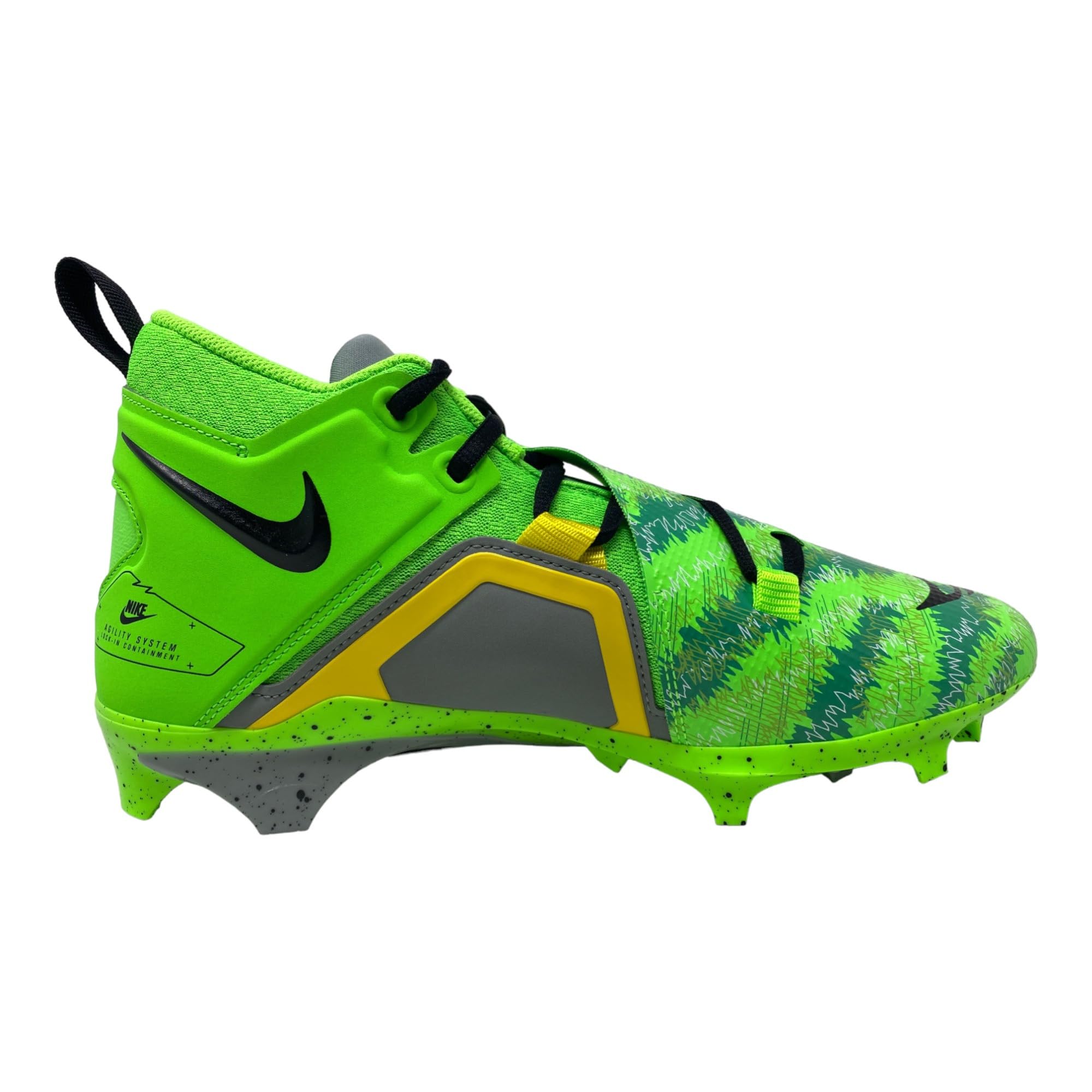 Nike Alpha Menace Pro 3 Men's Football Cleats, Green Strike/Mica Green/Opti Yellow/Black, 11.5 M US