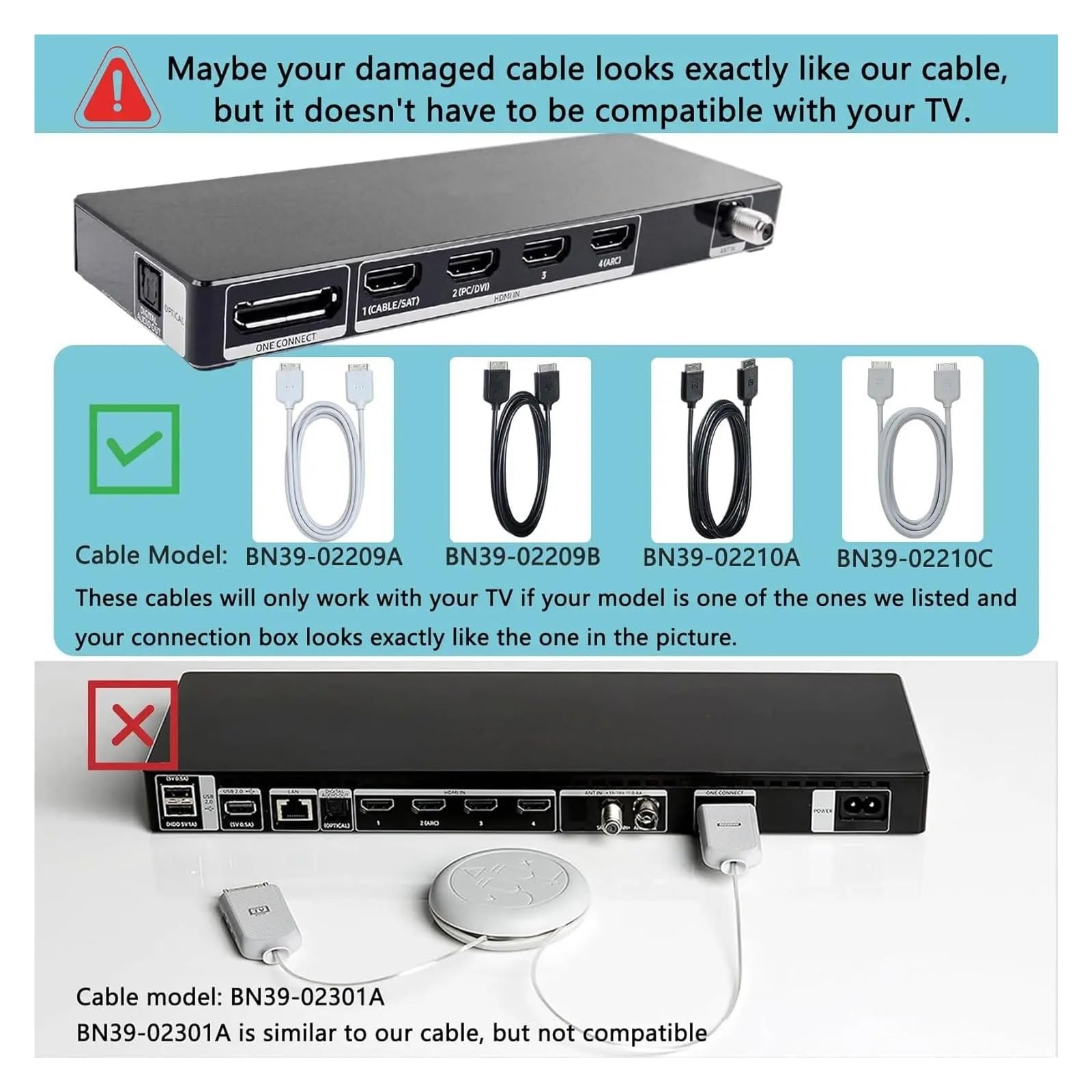 Un cavo di connessione 2M BN39-02209B BN3902209B for KS7000 KS7500 KS8000 KS9000 KS9500 KS9800 KS9810 TV serie KS