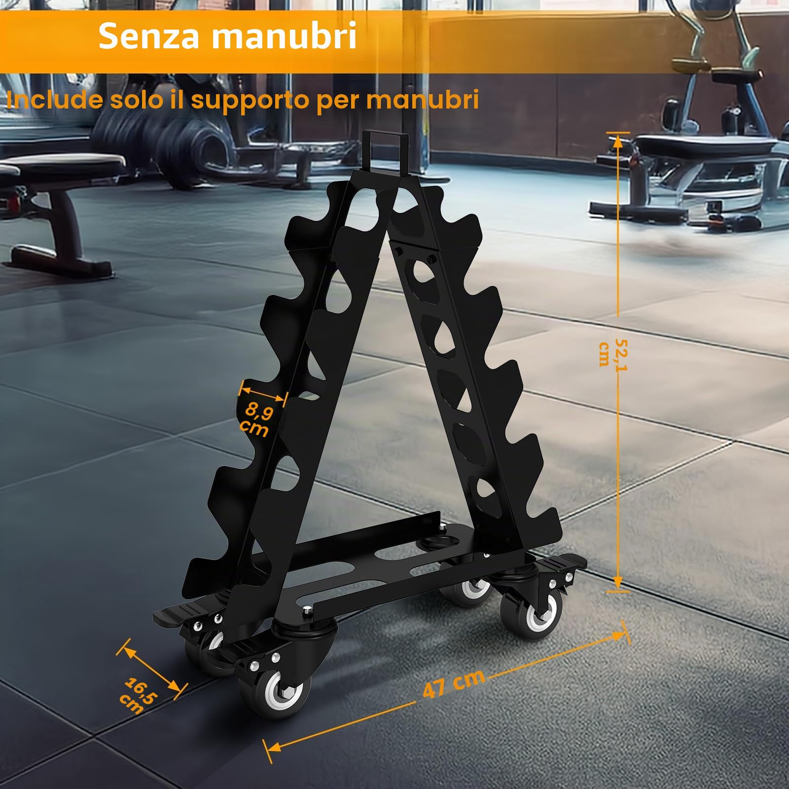 Rastrelliera Manubri Porta pesi manubri Supporto per manubri per Palestra Casa(capacità di Peso 100 kg,No Manubri)