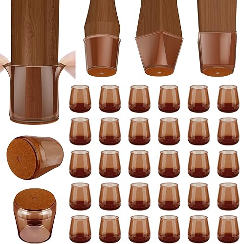 BALEINE Paquete de 32 protectores de silicona para patas de silla, tapas protectoras de patas de taburete, tapas antideslizantes para patas de silla BALEINE Paquete de 32 protectores de silicona para patas de silla, tapas protectoras de patas de taburete, tapas antideslizantes para patas de silla