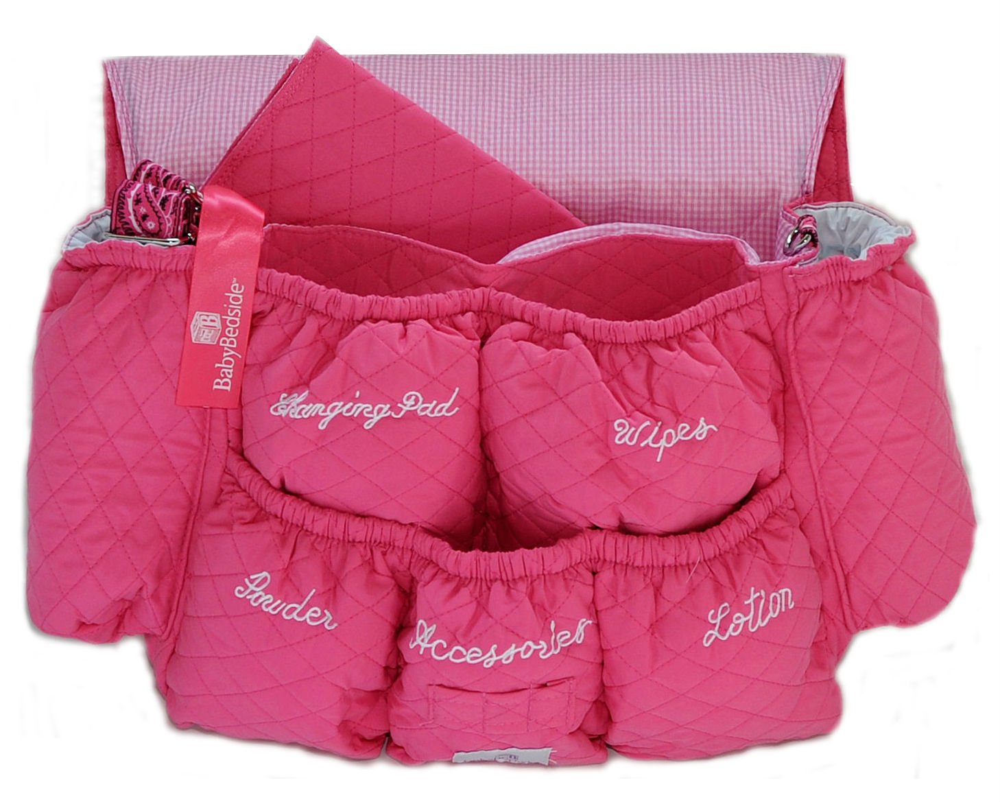 BabyBedside Organizer & Diaper Changing Station, Pink