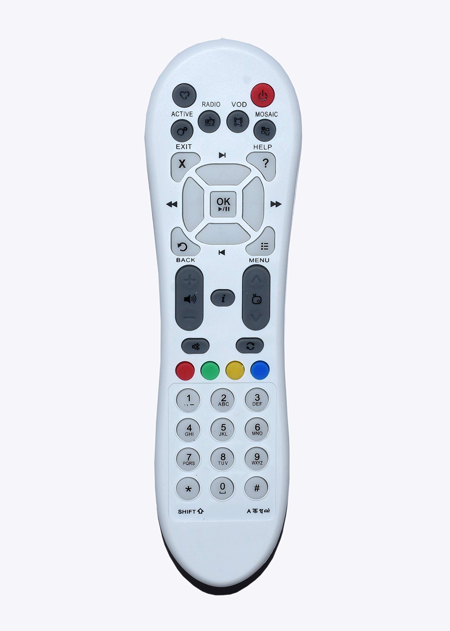 ESSAR videocon d2h Dish Remote Videocon Dish Set Top Box Remote(White)