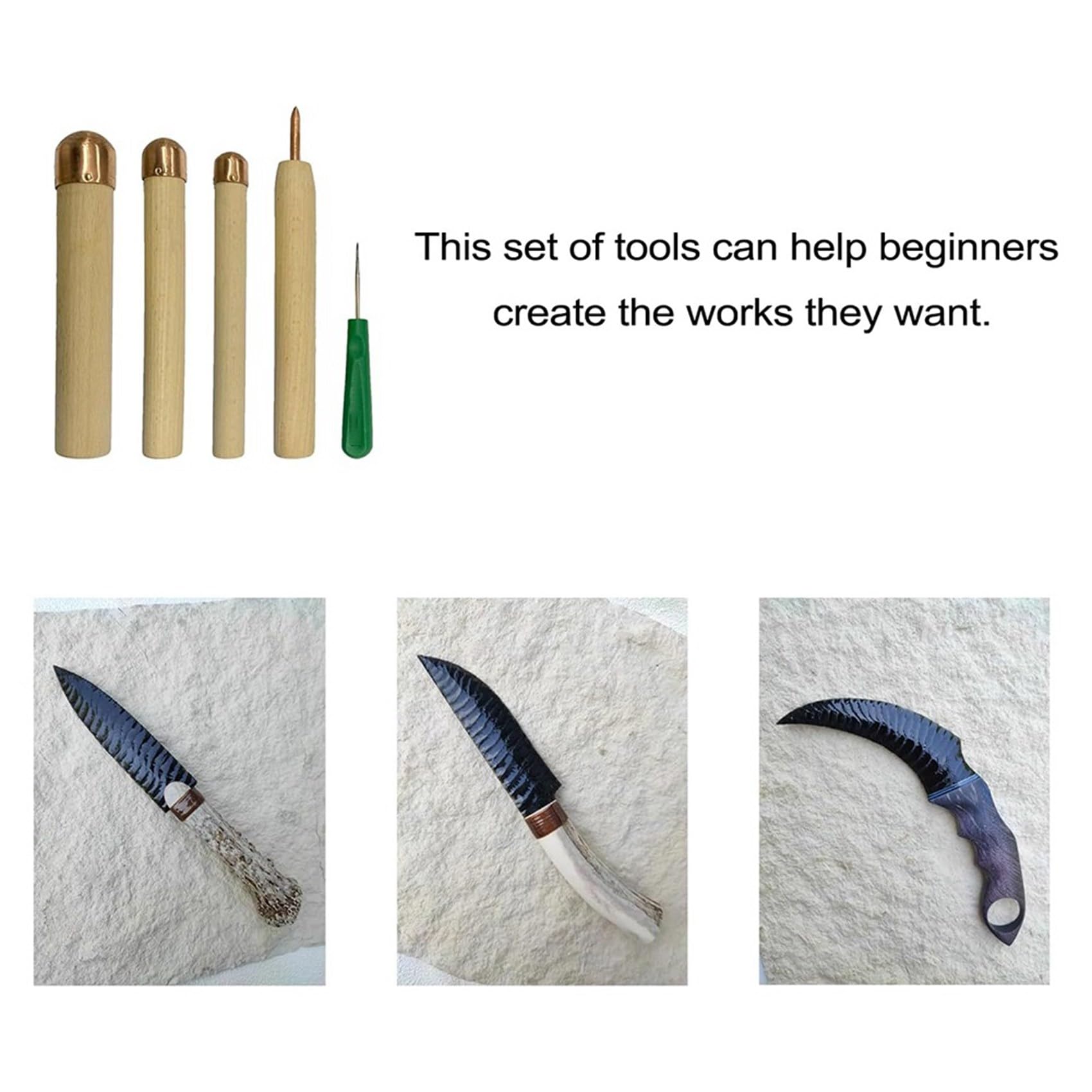 Flintknapping-Set für Profis und Anfänger, Steinbearbeitungsset für Pfeilspitzen und Primitive Werkzeuge Aus Obsidian