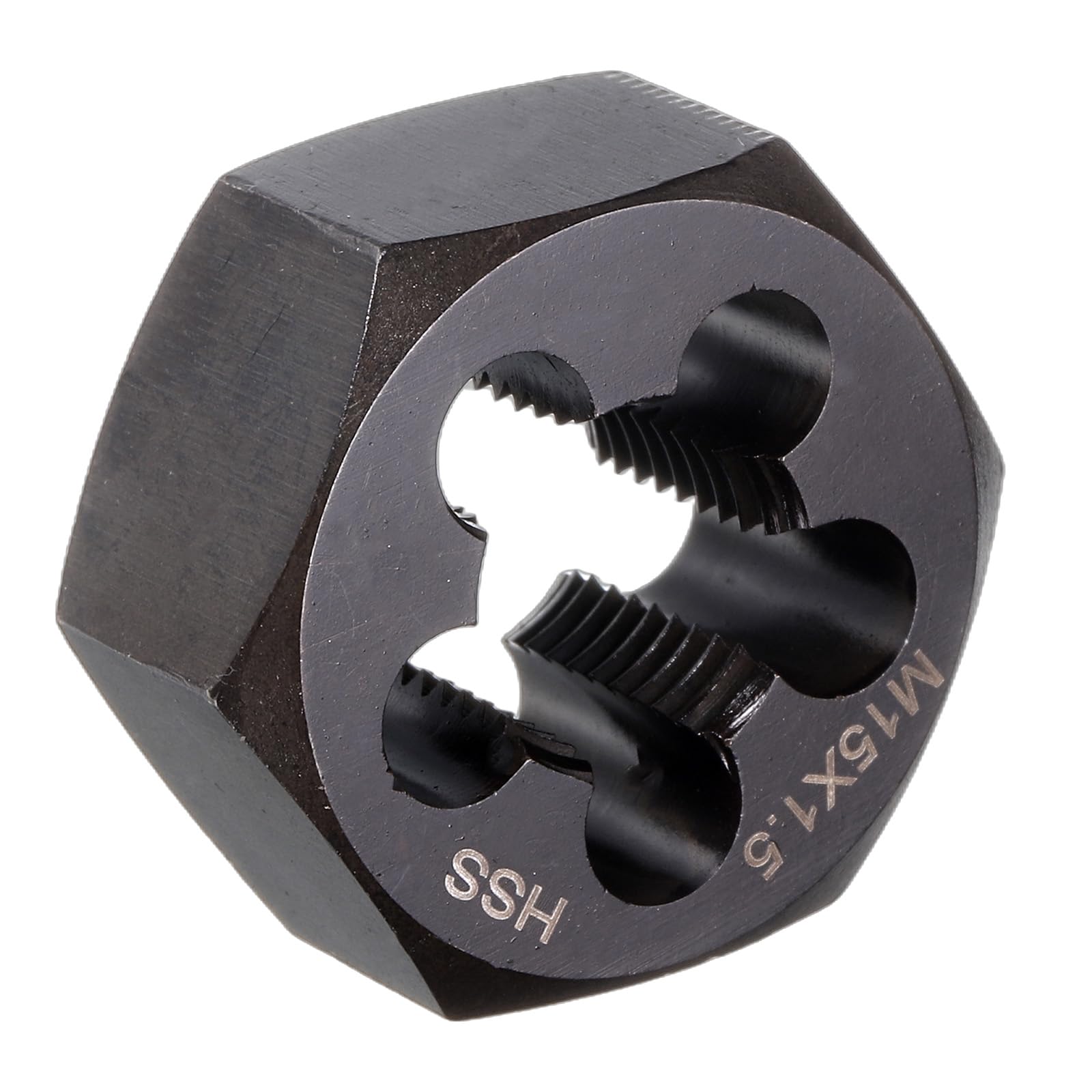 HARFINGTON Hex Threading Die M15 x 1.5 Metric Thread Right Hand High Speed Steel Rethreading Fixed Die Screw Cutting Tapping Repair Tool — Amazon image 3