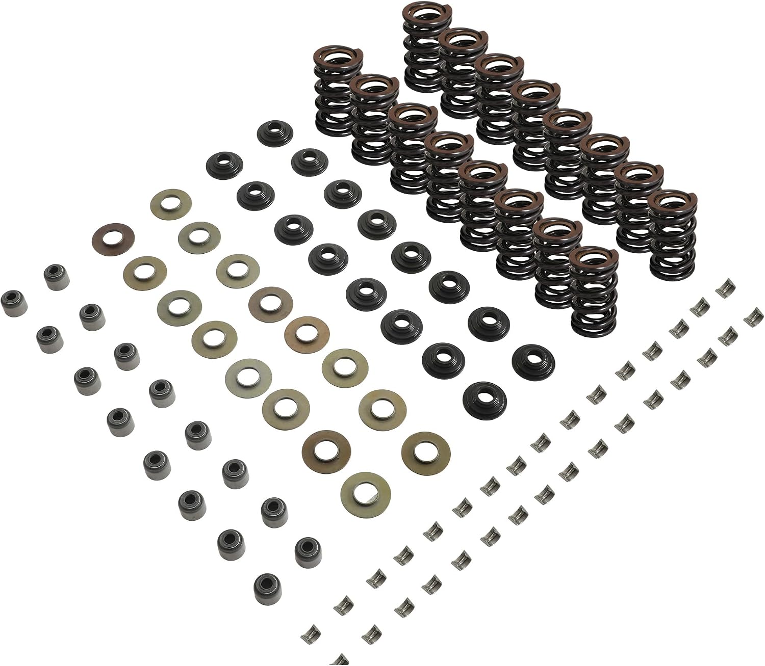 660" Dual Valve Springs Kit w/Steel Retainers Fit for GM LS1 LS2 LS3 LS6 LQ4 LQ9 4.8L 5.3L 5.7L 6.0L 6.2L Gen III IV Engines #Replaces SK001 SK001S