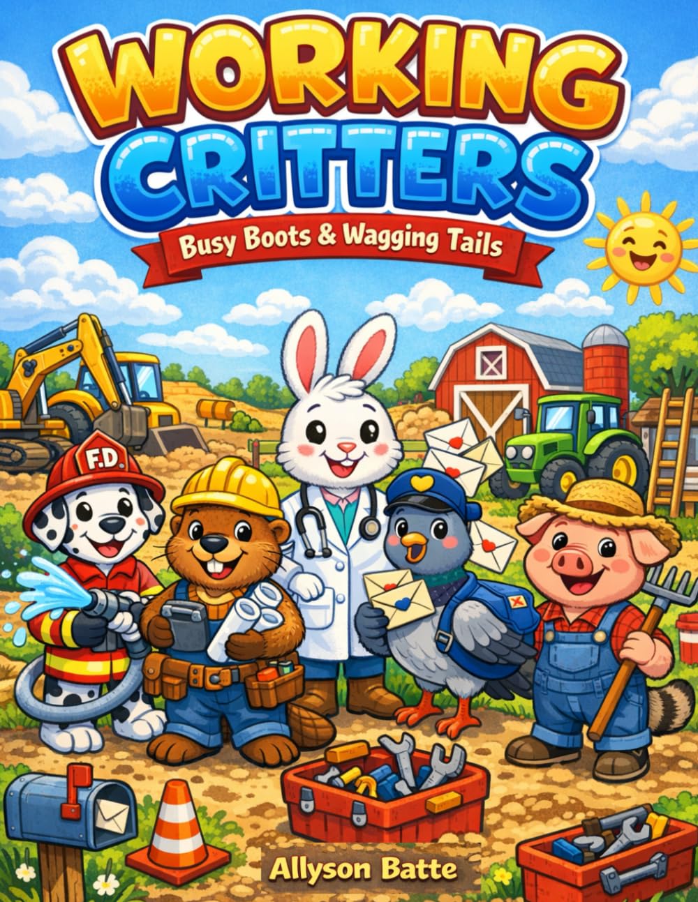 Working Critters: A Fun Animal Jobs Coloring Book (Critter Coloring Pages by Allyson Batte)