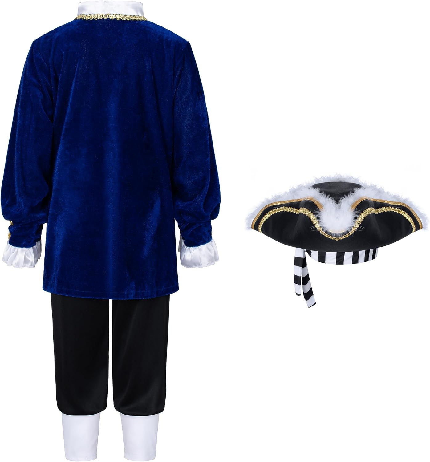KAIPUTE Colonial Costume for Kids 18th General Captain Pirate for Boys Halloween Cosplay 3-14 Years - Image 6