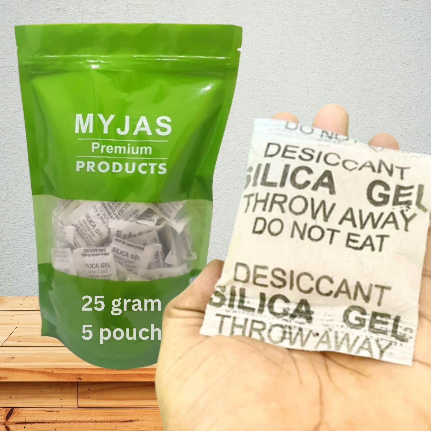 Myjas- cilca silica silicon silika gel moisture humidity absorber 25 gram packets big large size sachet pouch (25gram-5 packets)-picture-14