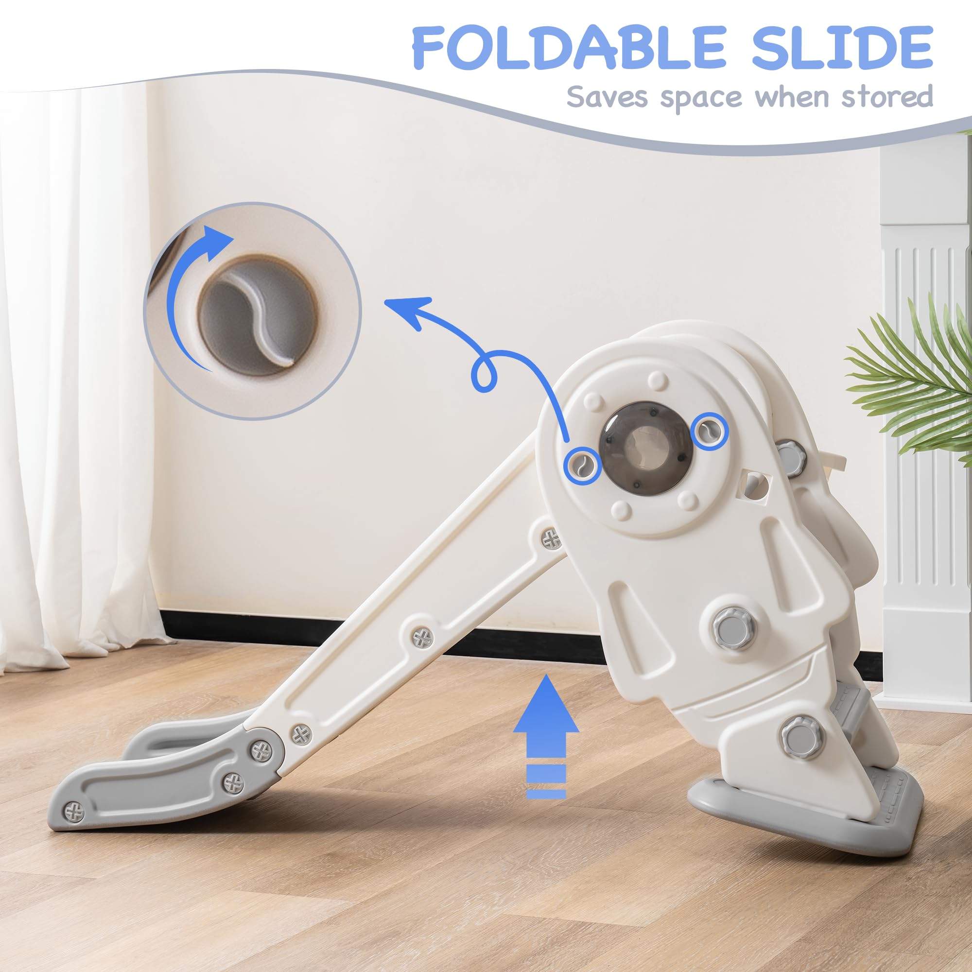Jupiduu Jupiduu Indoor Kids Slide - houten glijbaan Wit